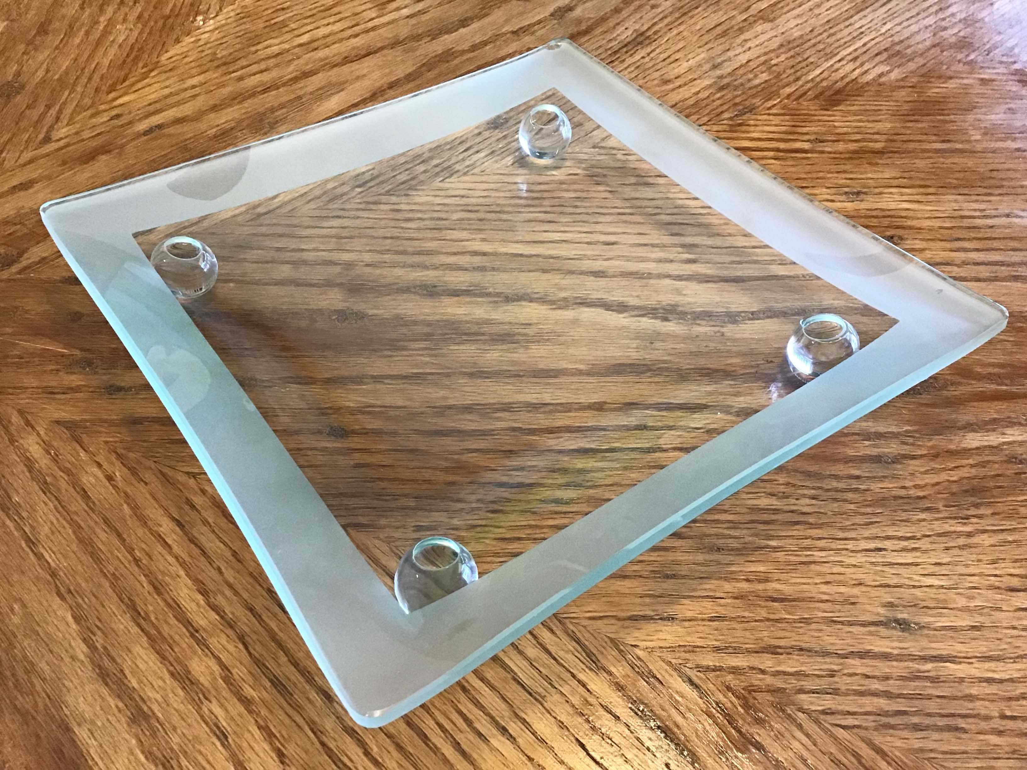 glass serving platter / glass tray