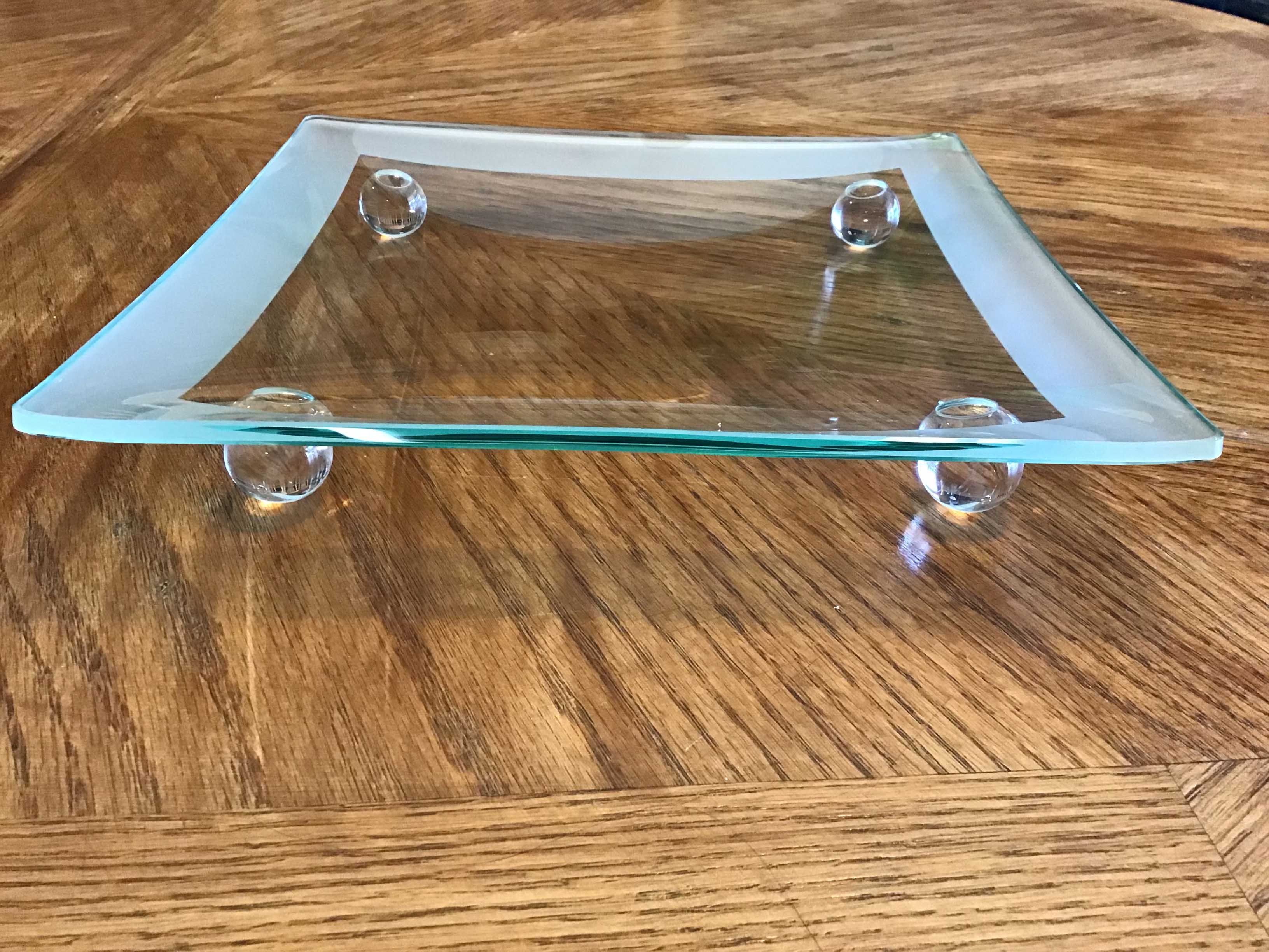 glass serving platter / glass tray