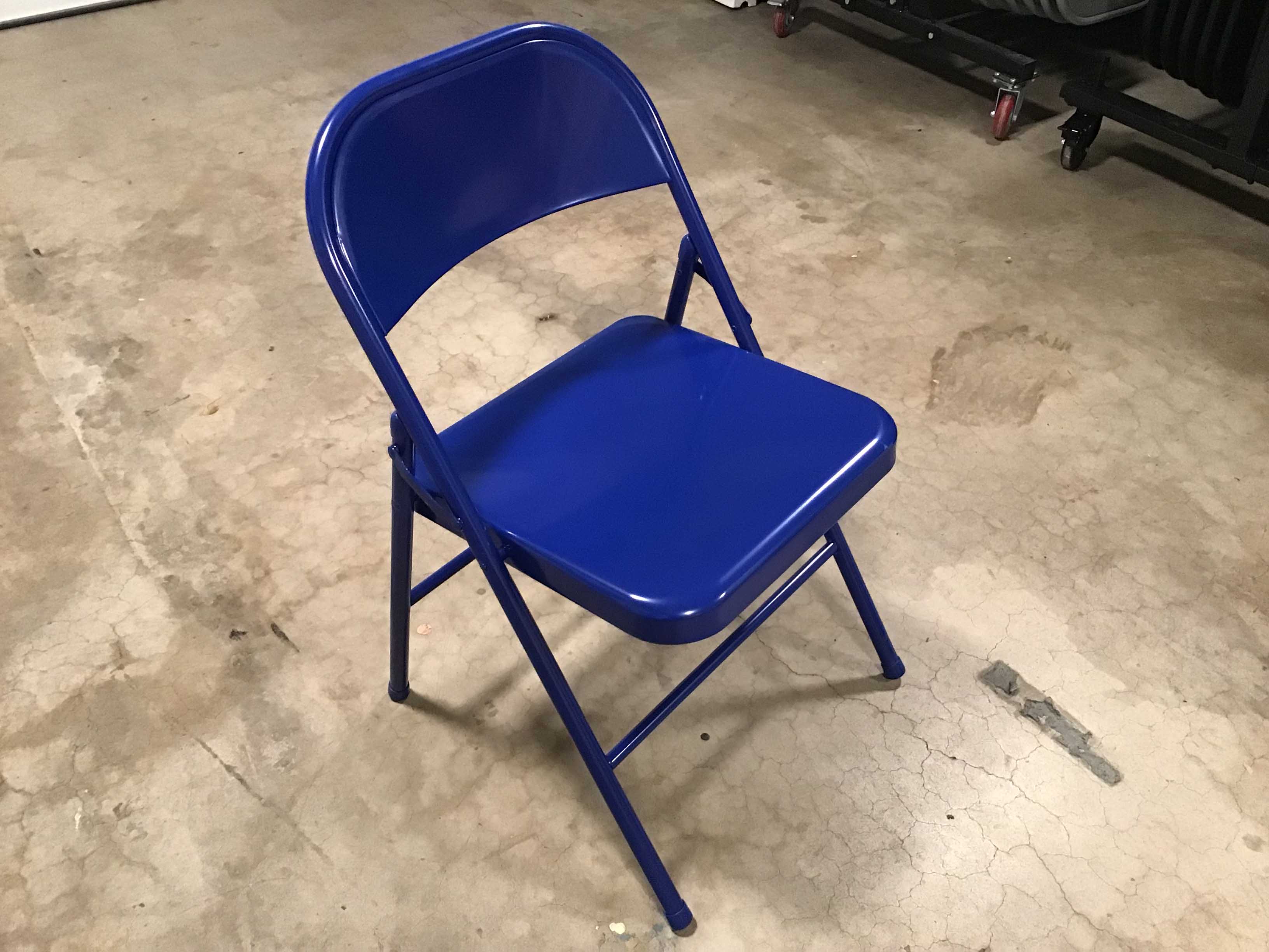 folding chairs (steel, blue)