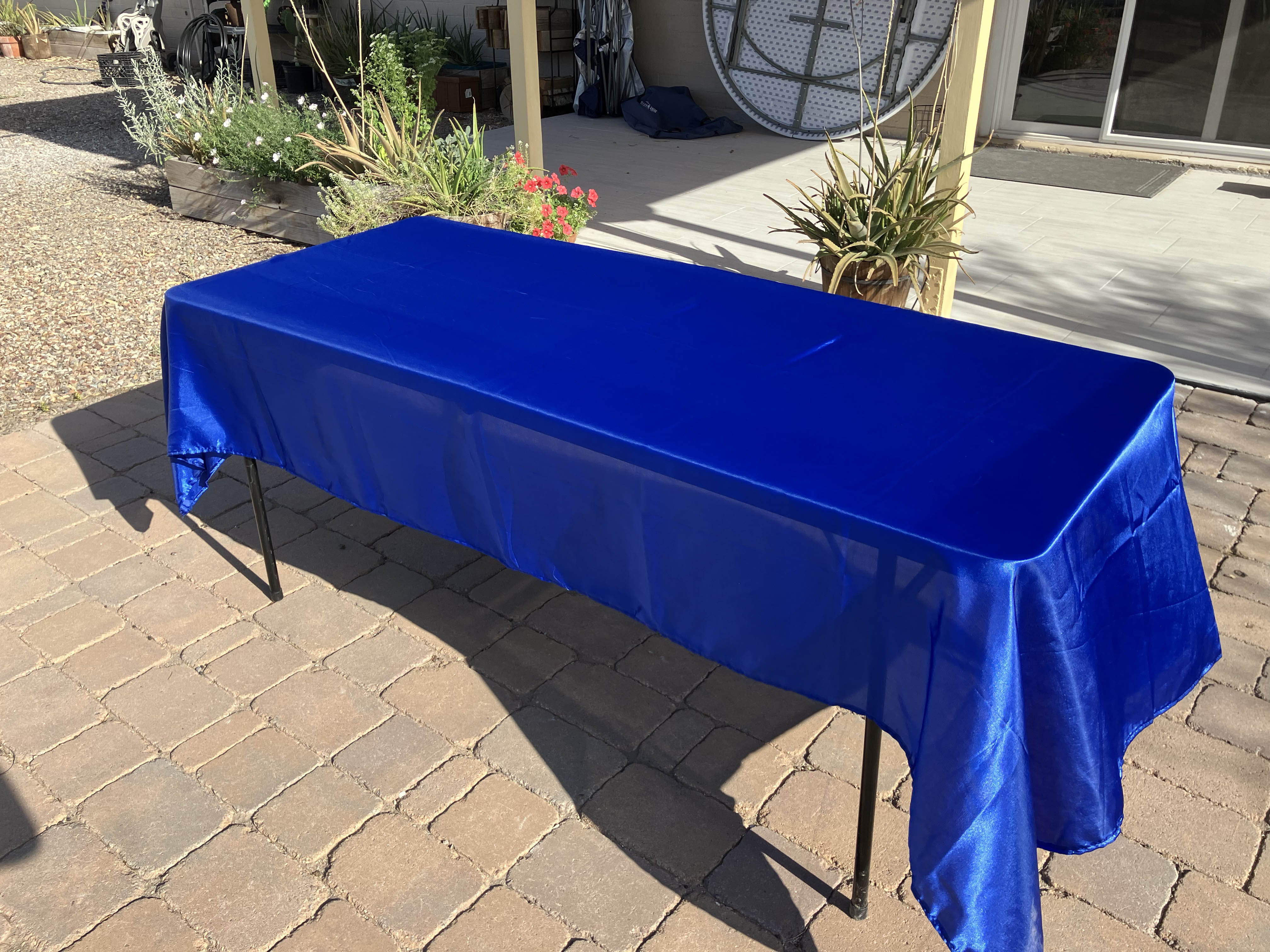 rectangle tablecloths (royal blue, smooth satin) - 60 x 102