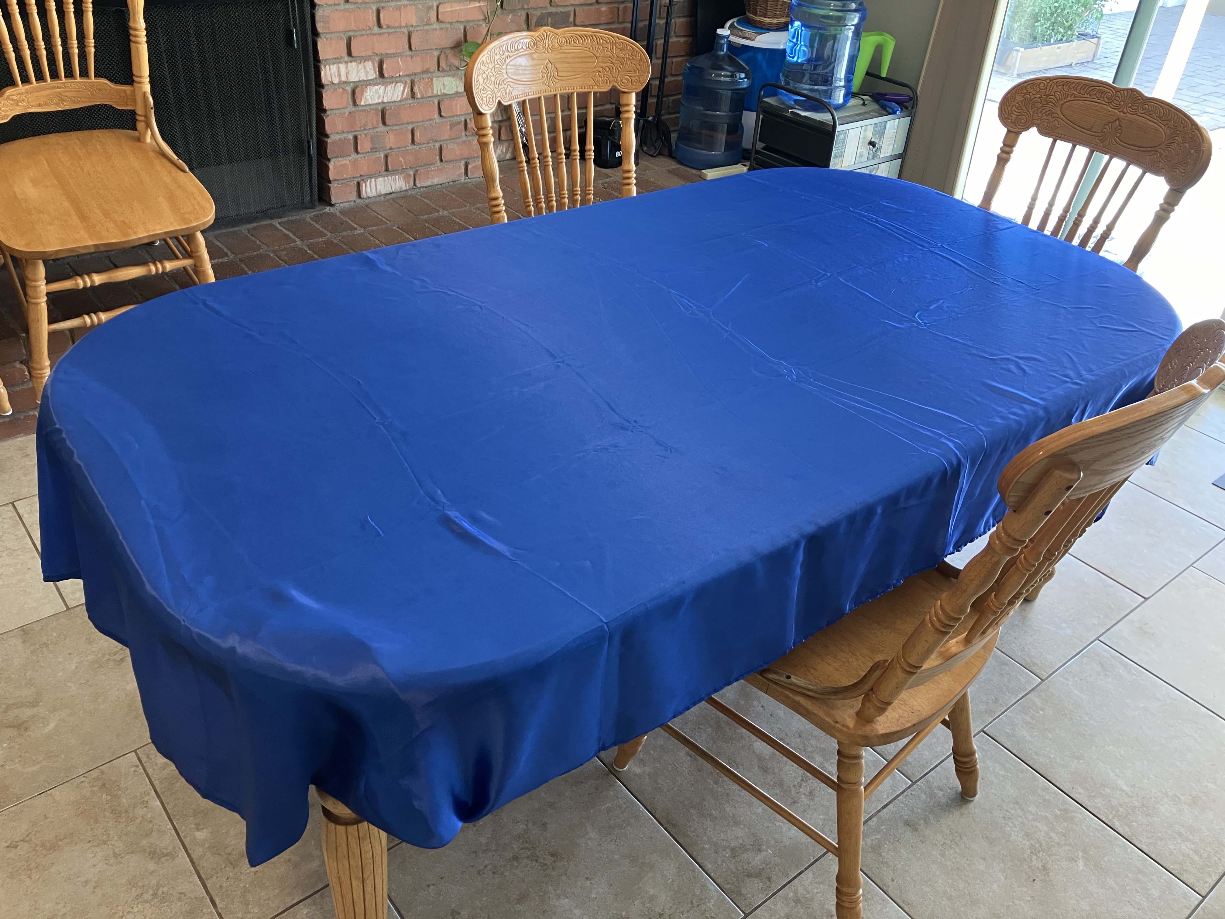 rectangle tablecloths (royal blue, smooth satin) - 60 x 102