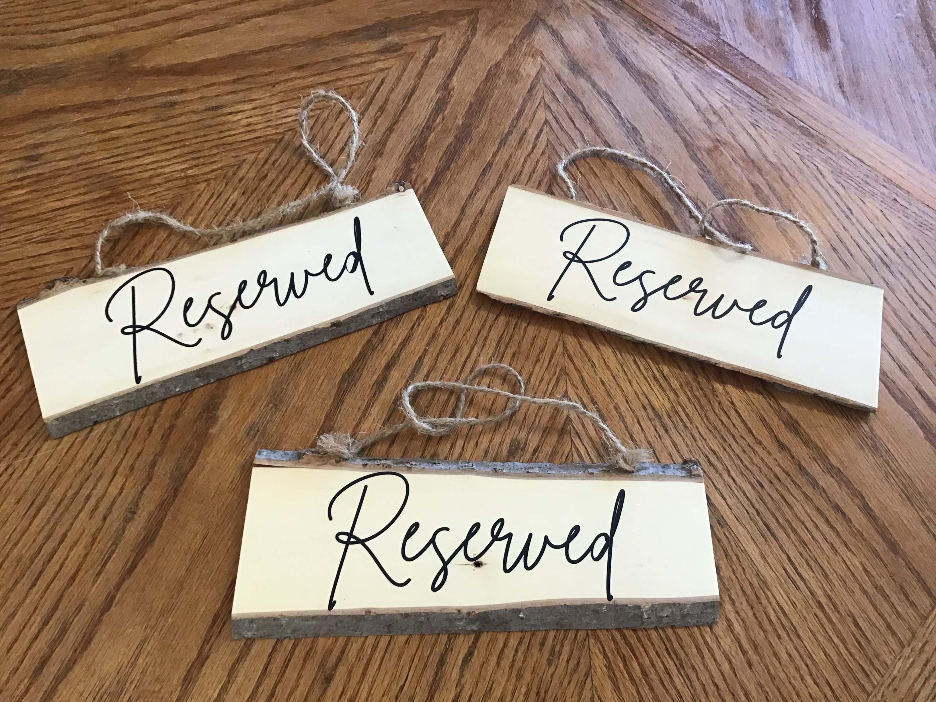 reserved signs (wood)