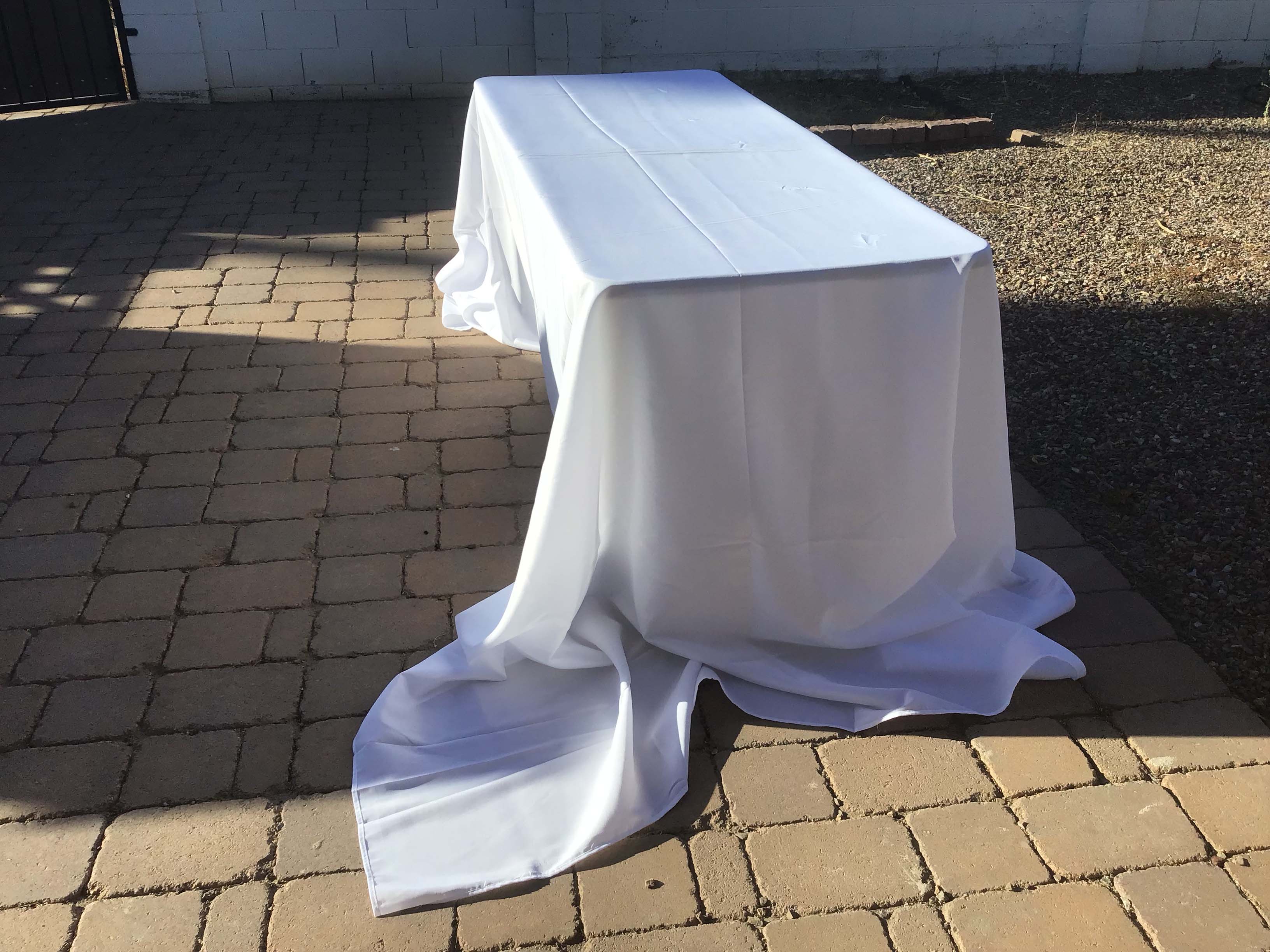 rectangle tablecloths (white) - 90 x 156