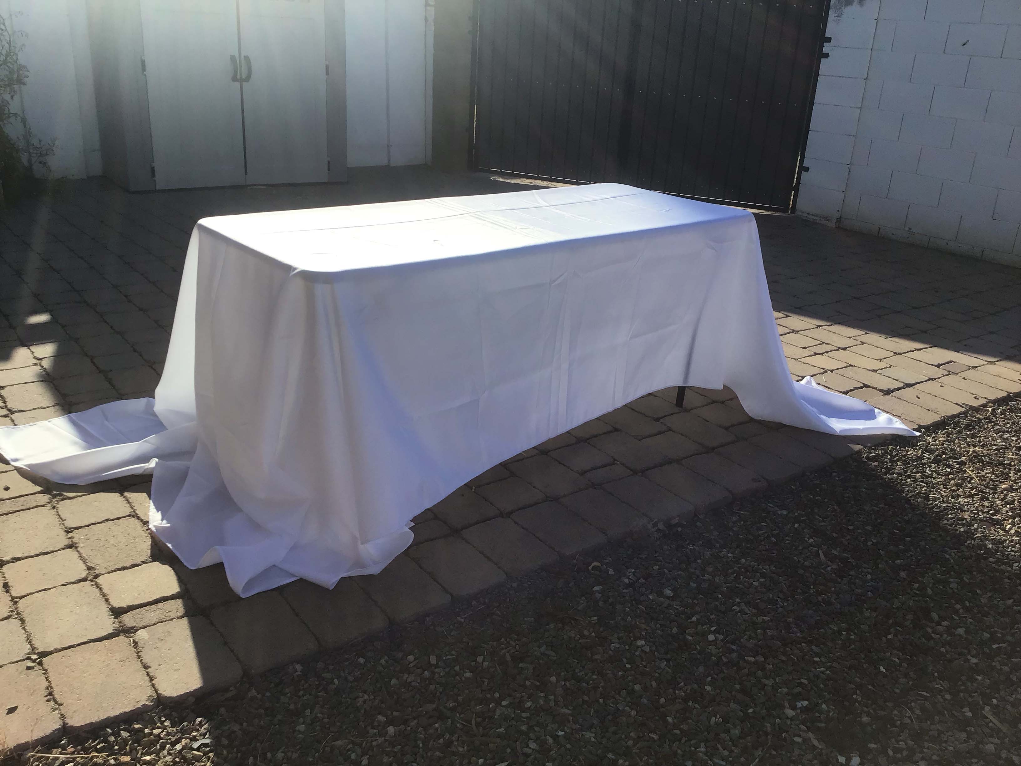 rectangle tablecloths (white) - 90 x 156