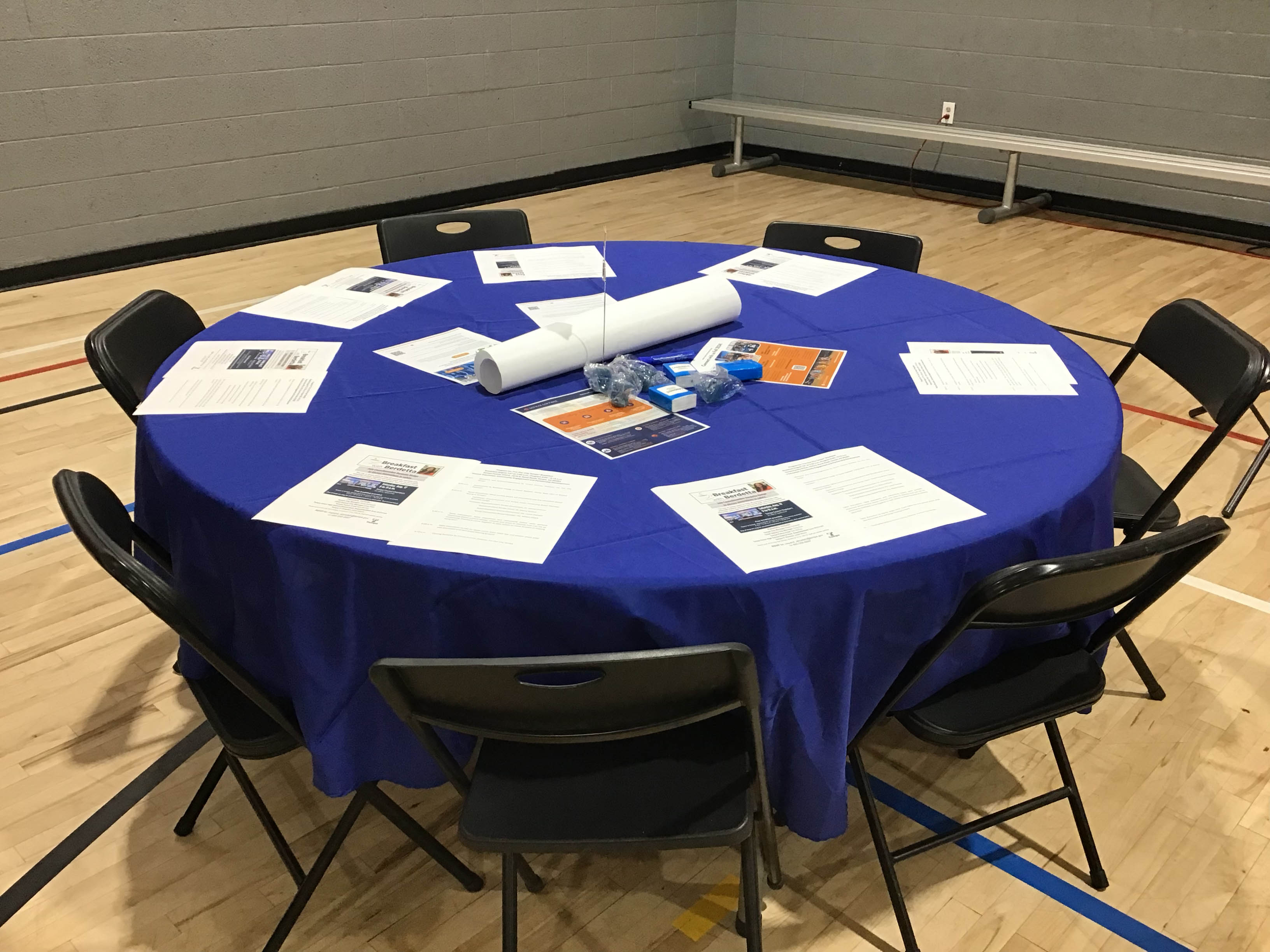 round tablecloths (royal blue) - 108