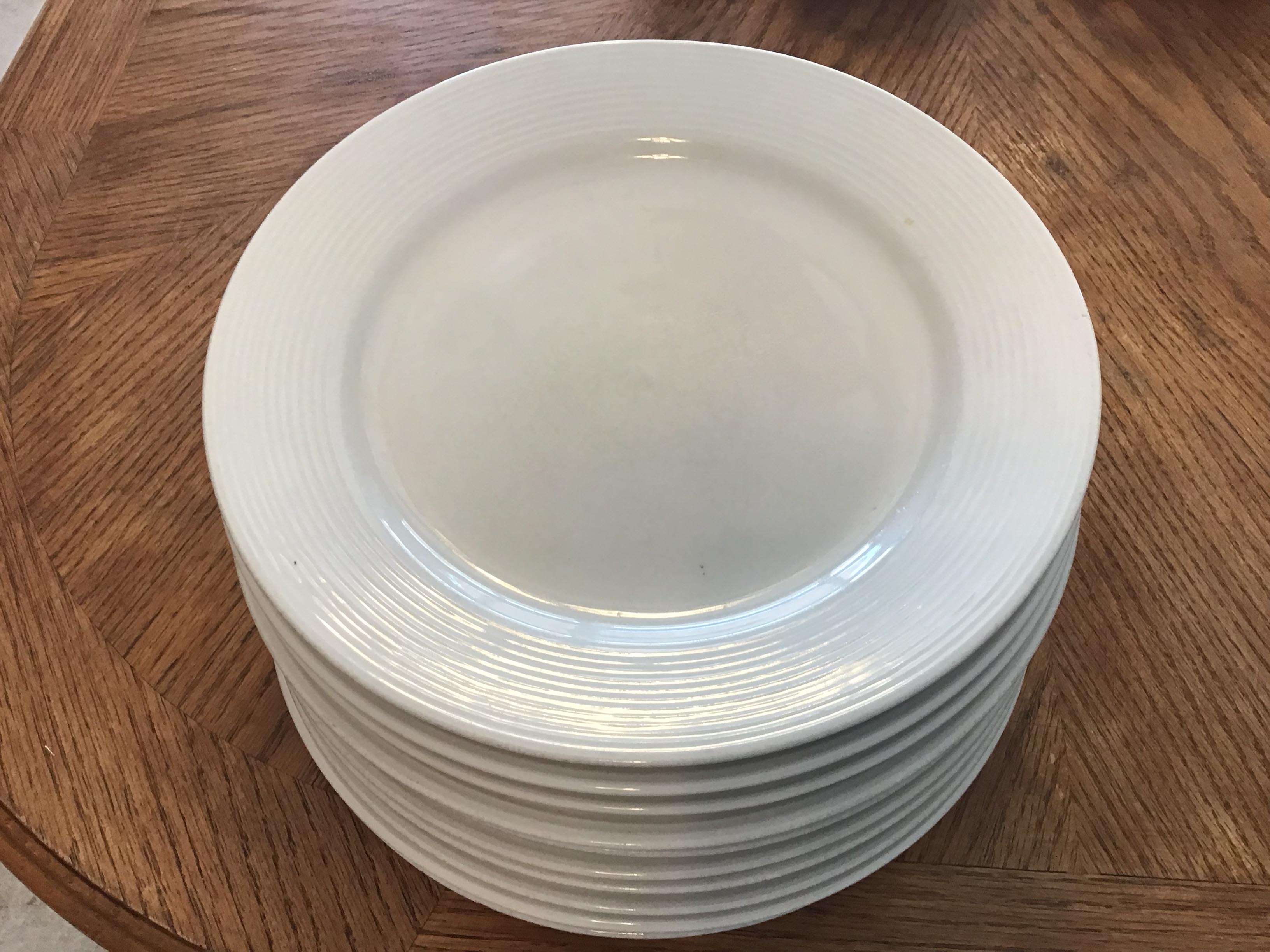 dinner plates - ceramic (white, Gibson)