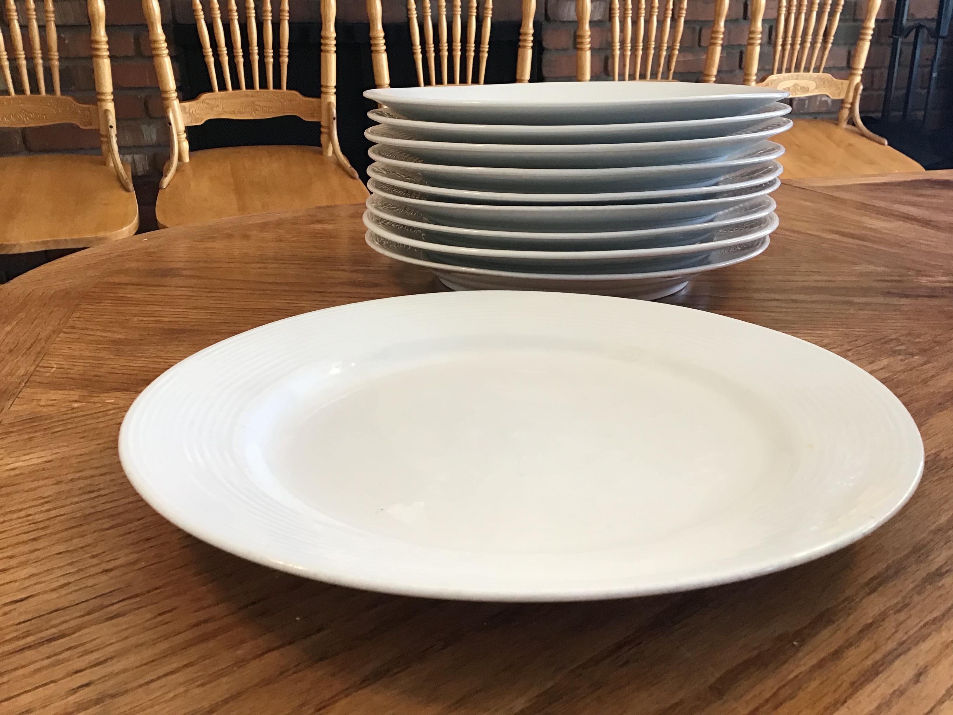 dinner plates - ceramic (white, Gibson)