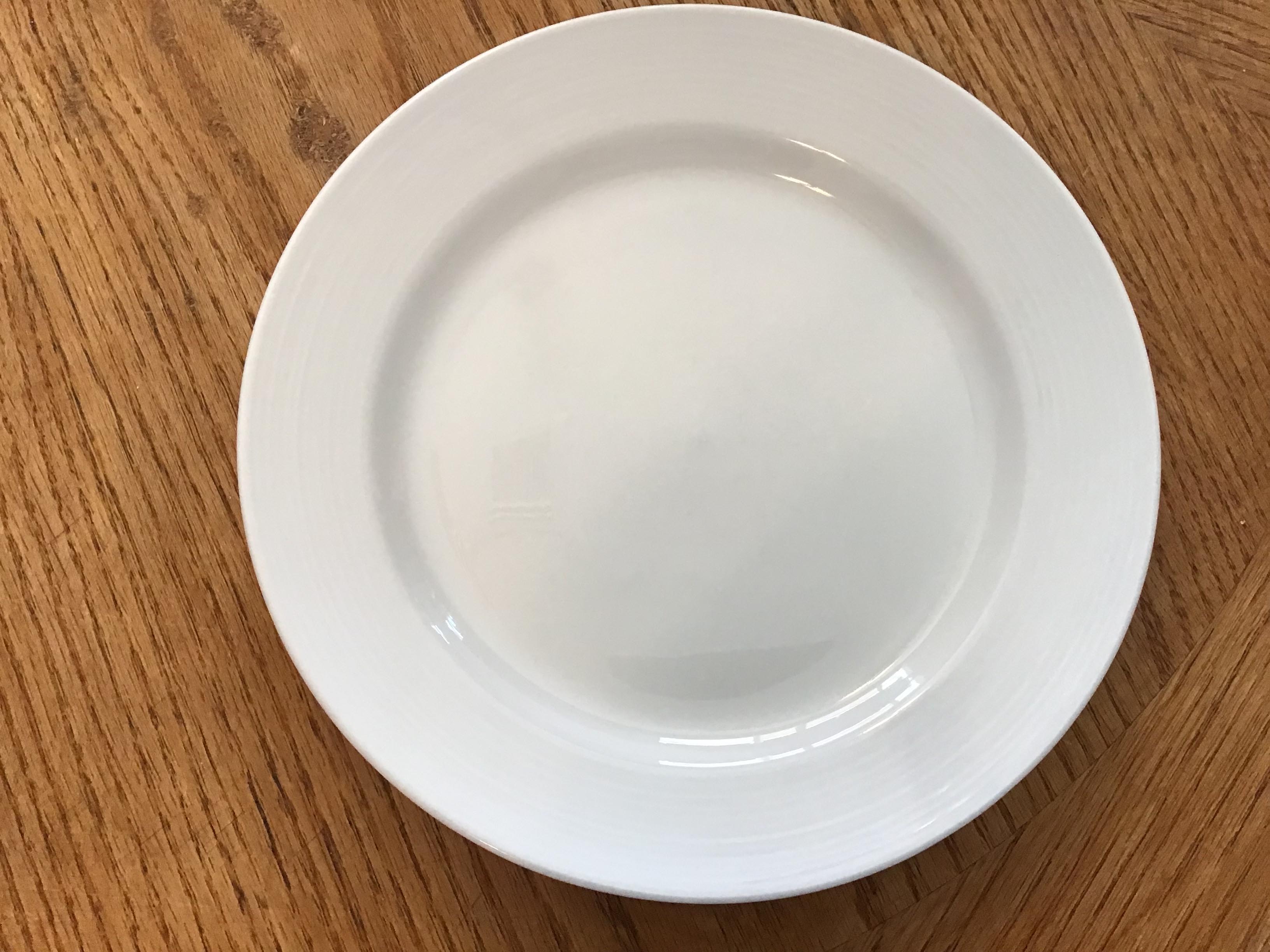 salad plates - ceramic (white, Gibson)