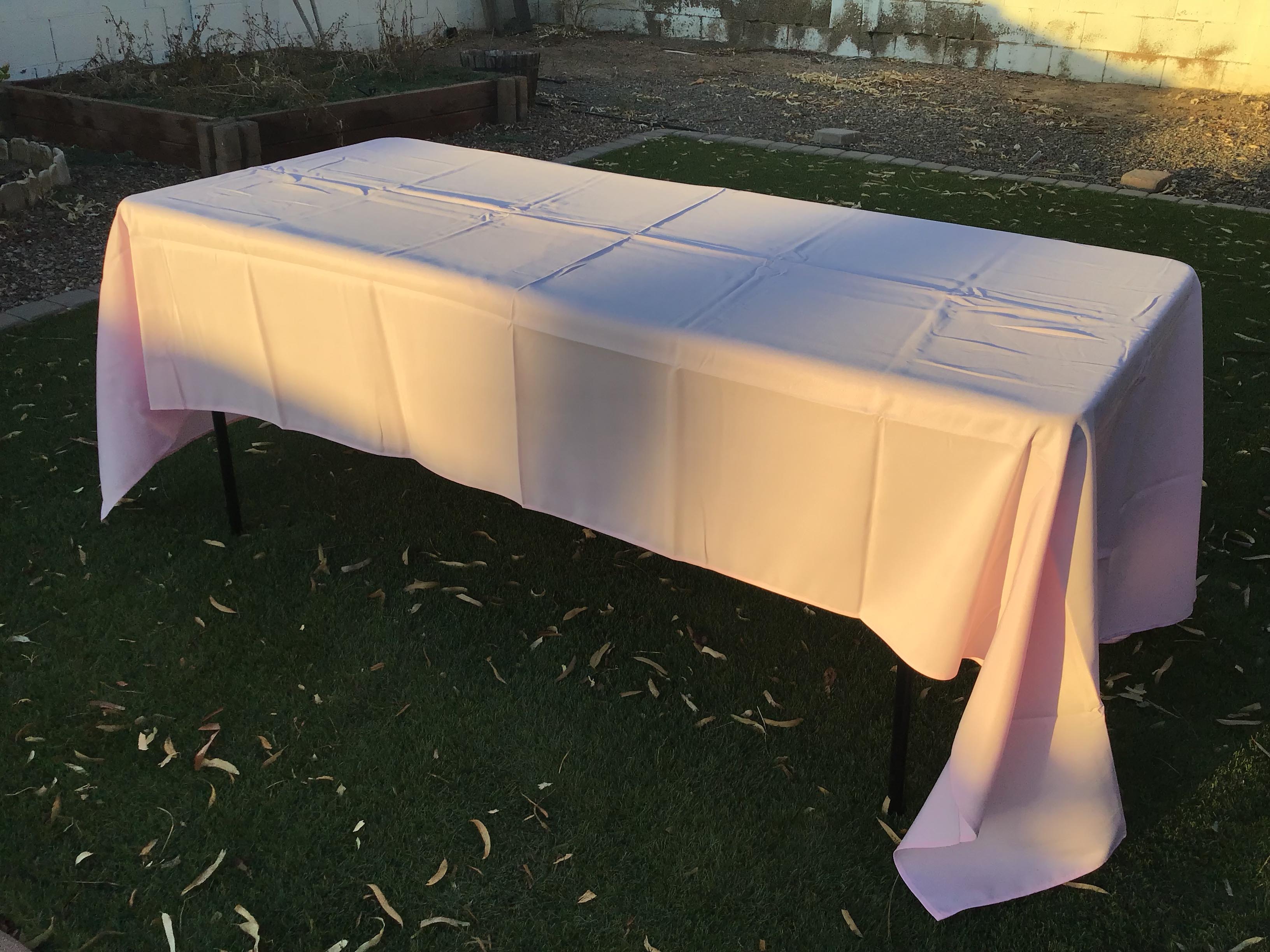 rectangle tablecloths (pastel pink) - 60 x 120