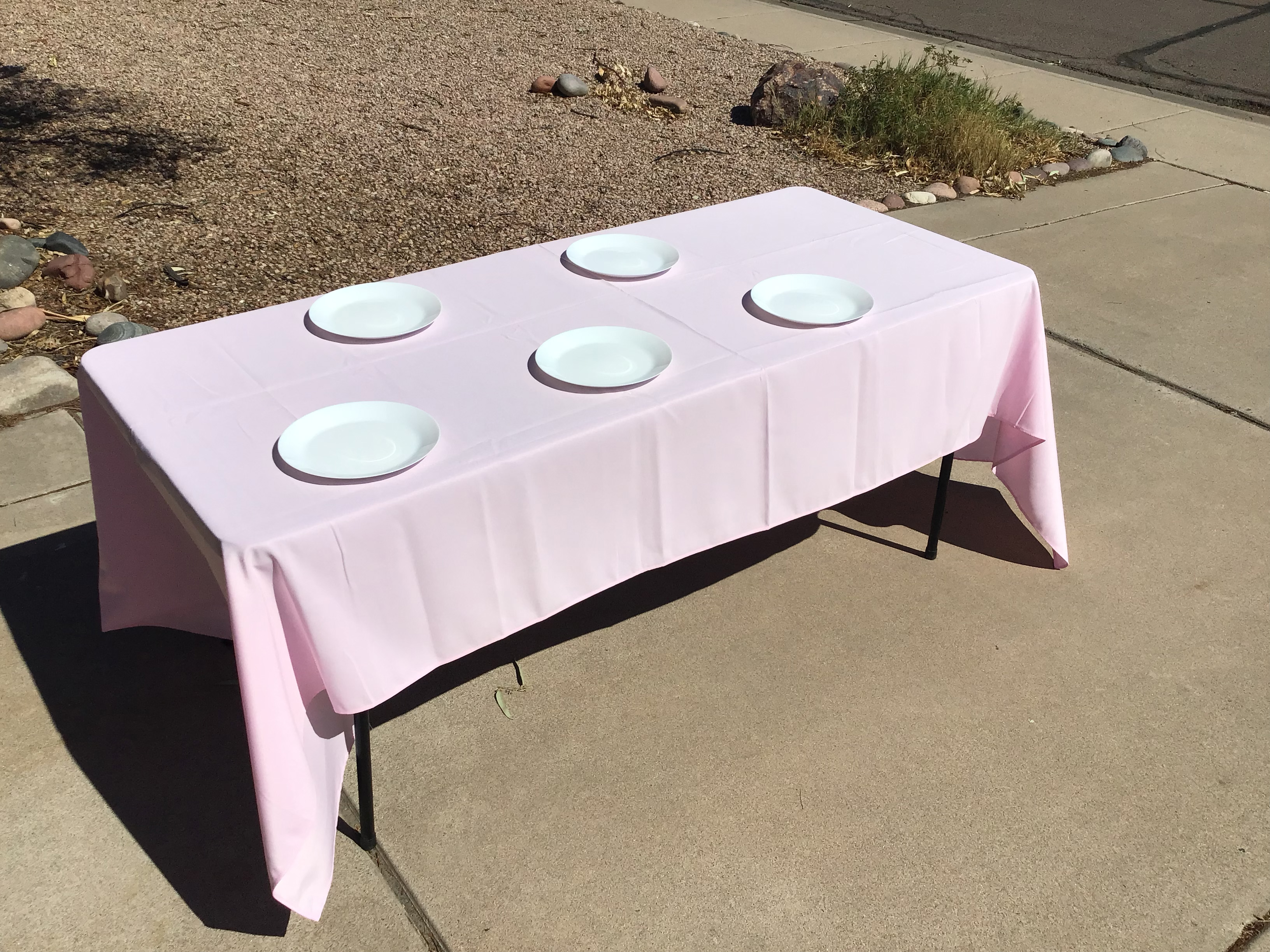 rectangle tablecloths (pastel pink) - 60 x 120