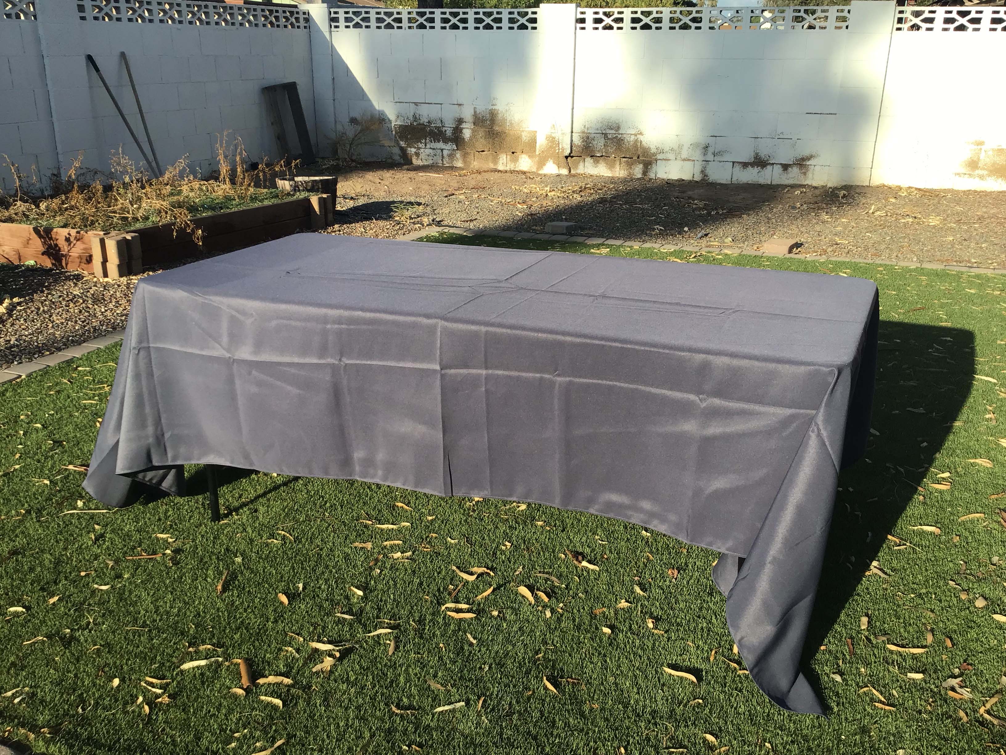 rectangle tablecloths (pewter) - 60 x 120