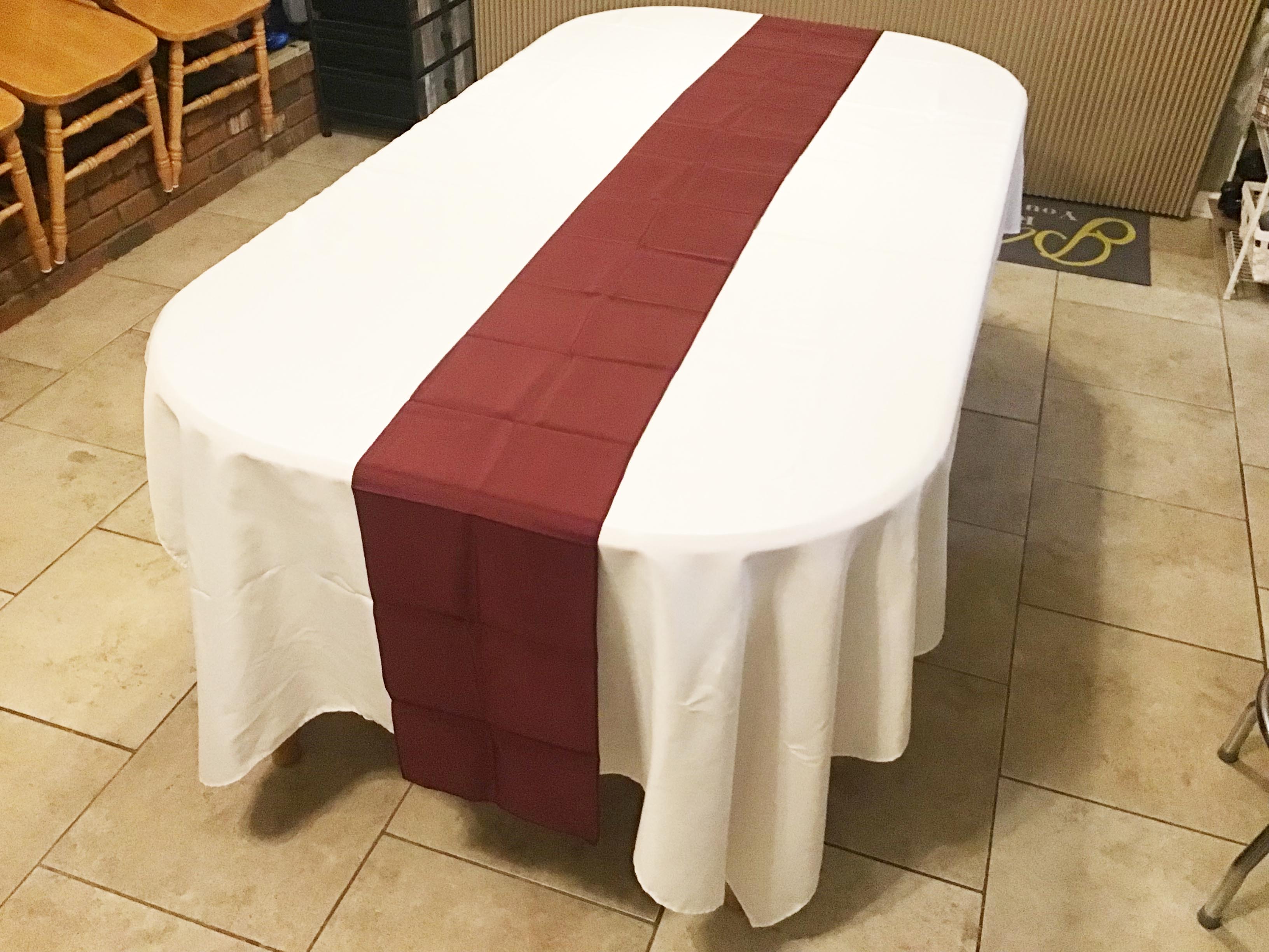 table runner (burgundy) - 12 x 108