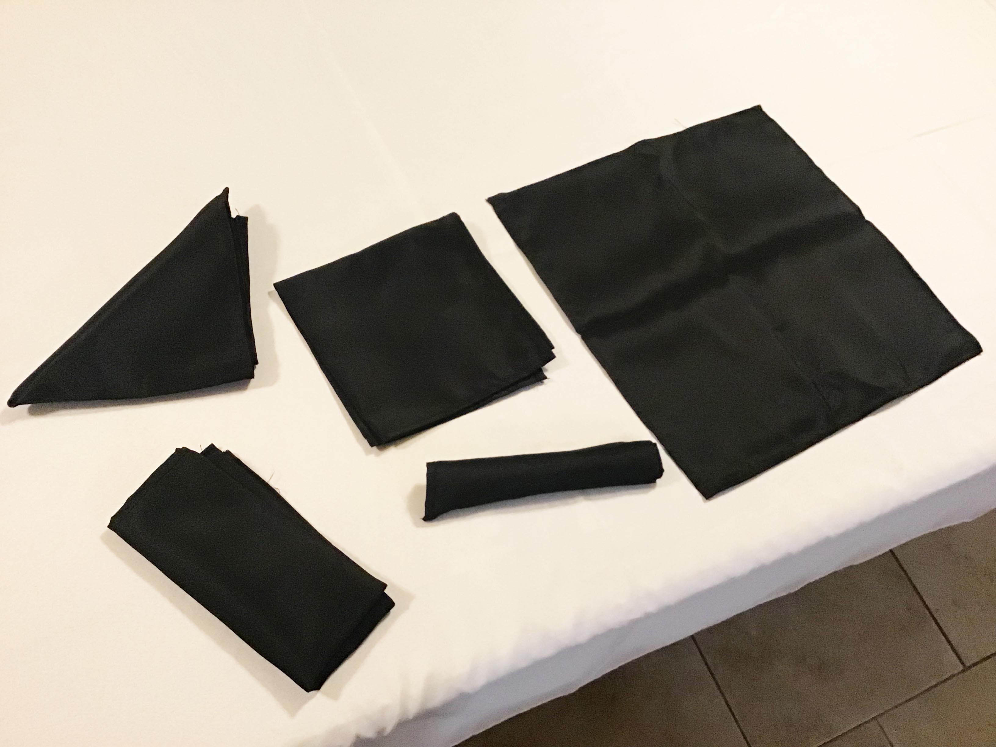 cloth dinner napkins (black)