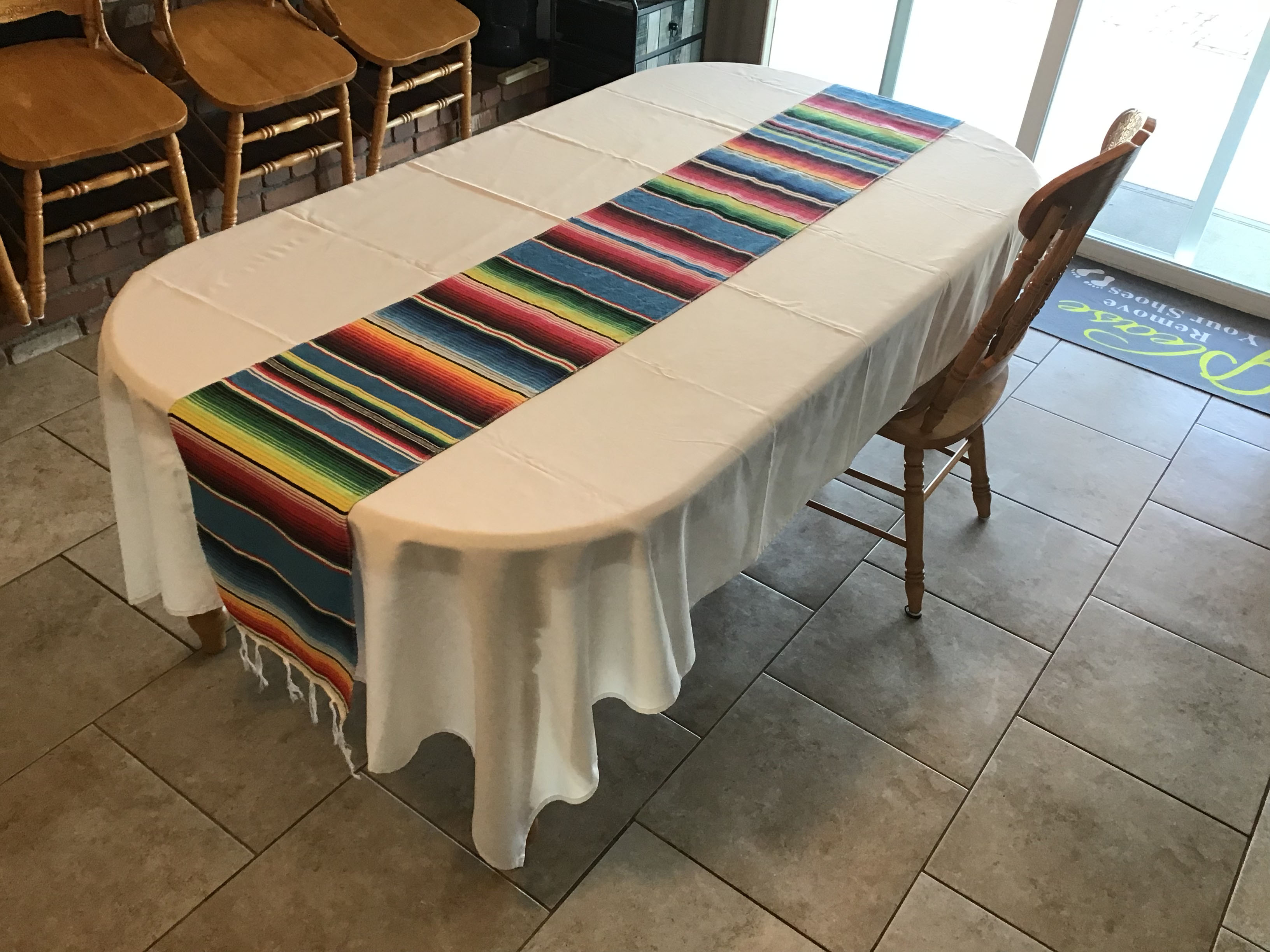 table runner (woven Mexican serape) - 13 x 102