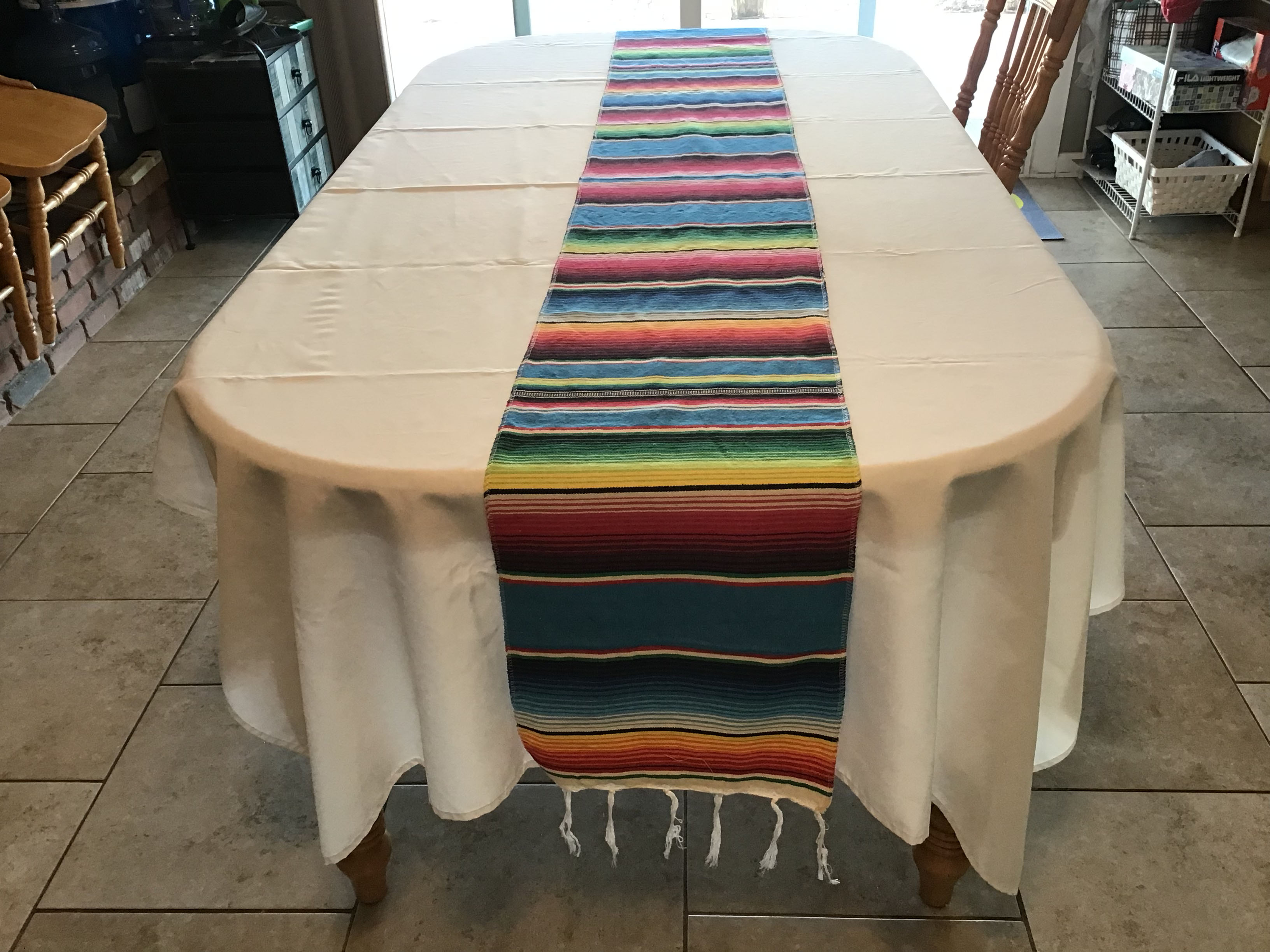 table runner (woven Mexican serape) - 13 x 102