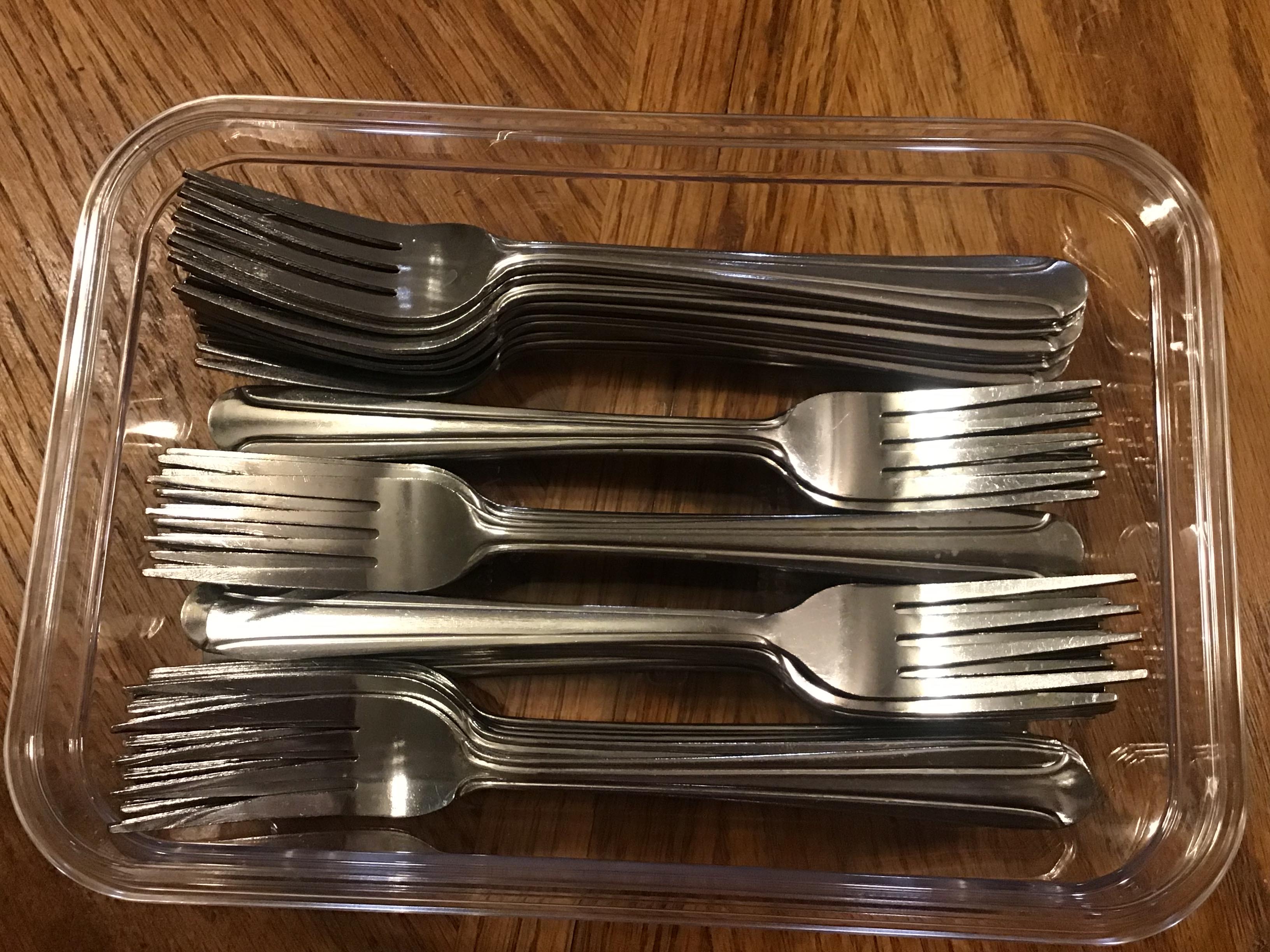 dinner forks (stainless steel, International Gourmet by Ardous)