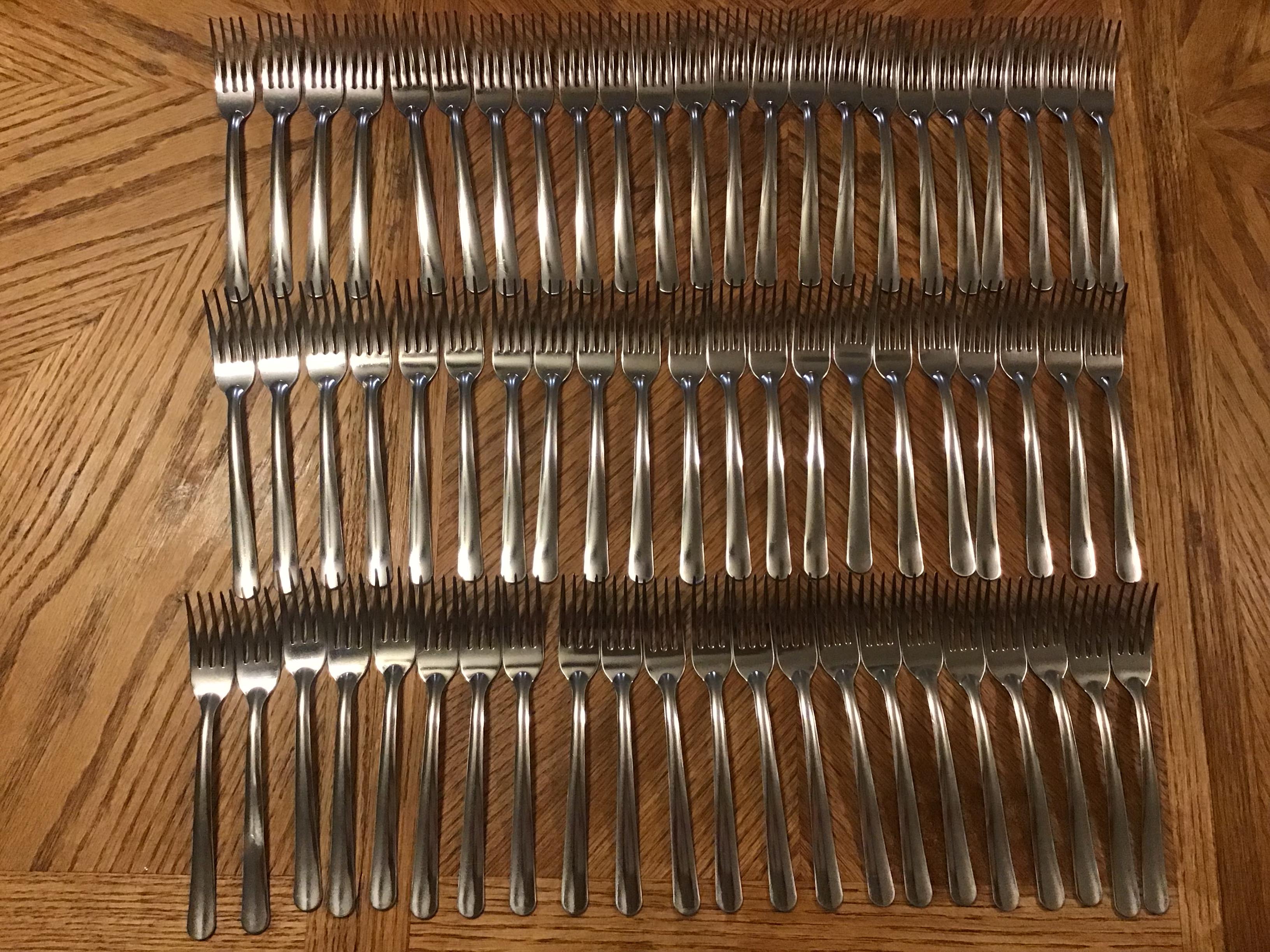 dinner forks (stainless steel, Tramontina #732)