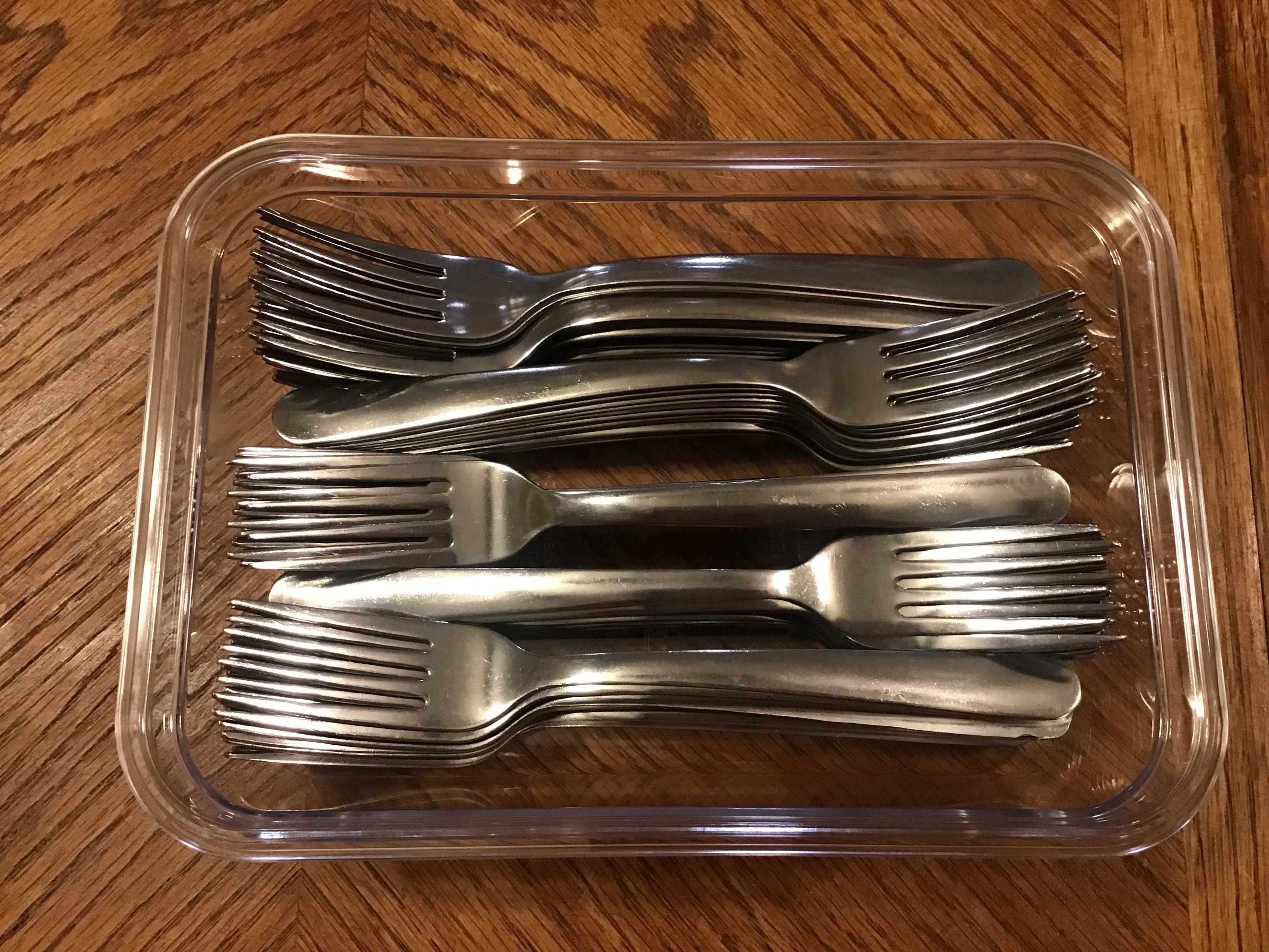 dinner forks (stainless steel, Members Mark #572)