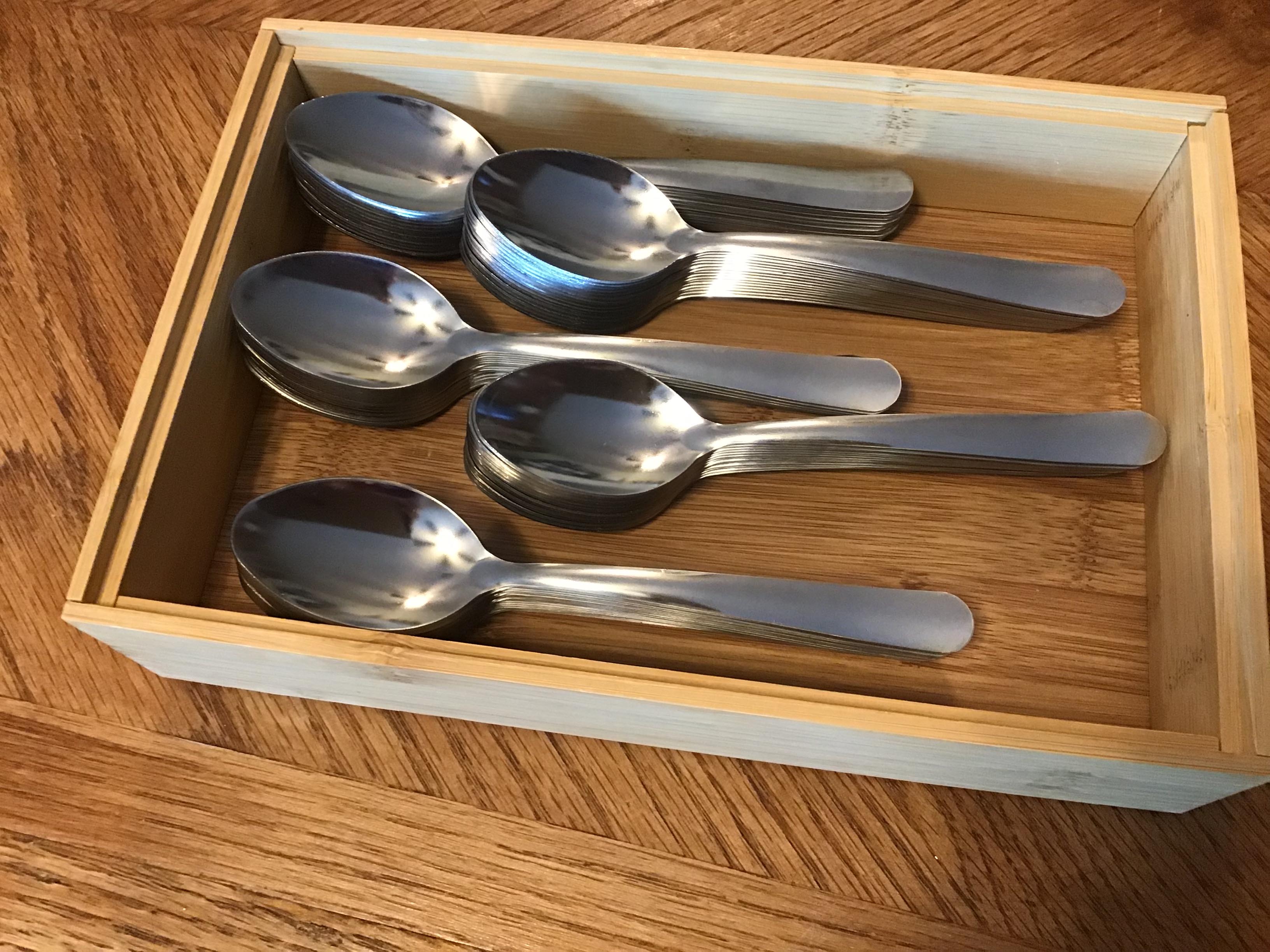 tea spoons (stainless steel, Tramontina #736)