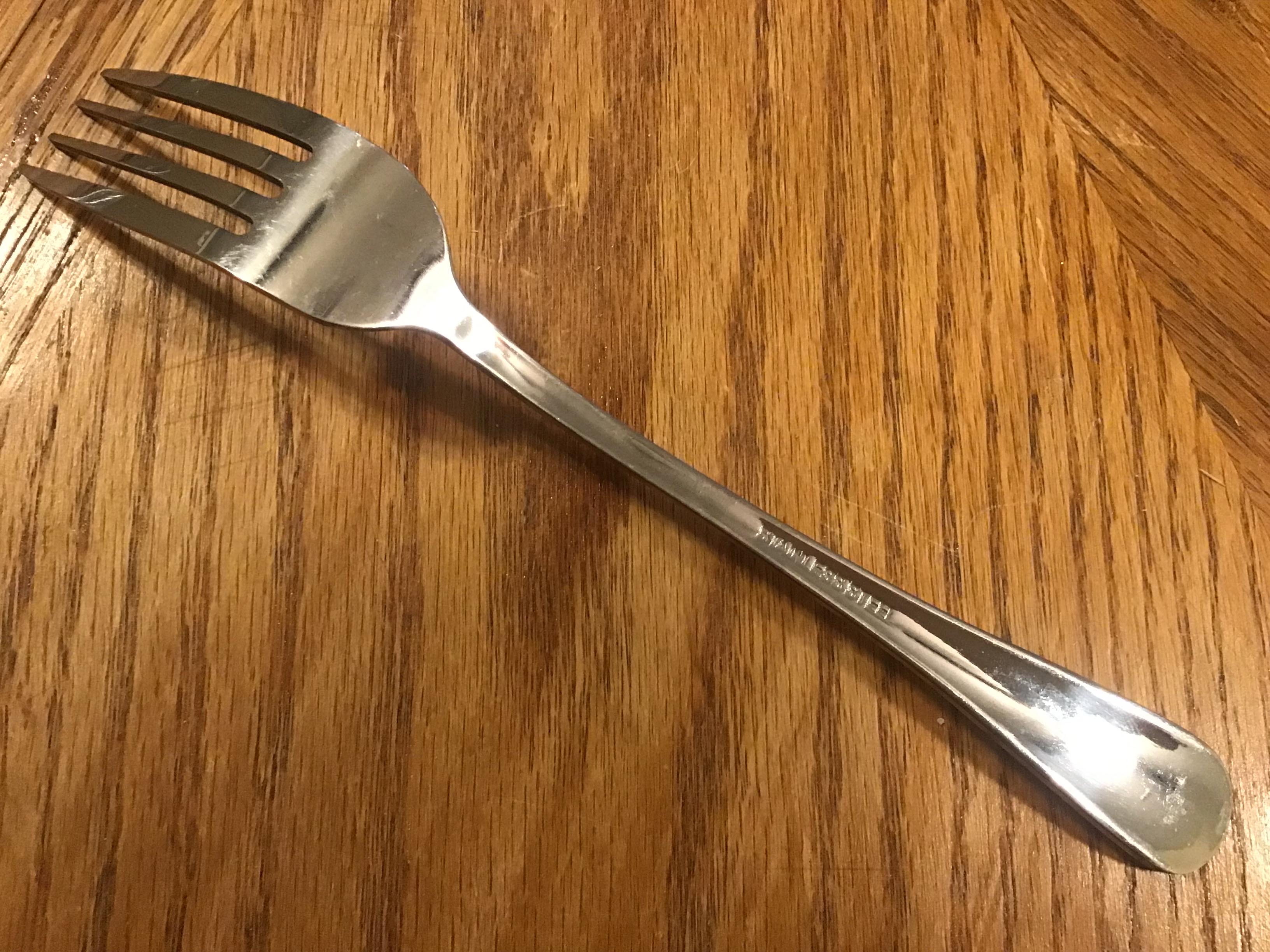 dinner forks (stainless steel, wide round handle end)