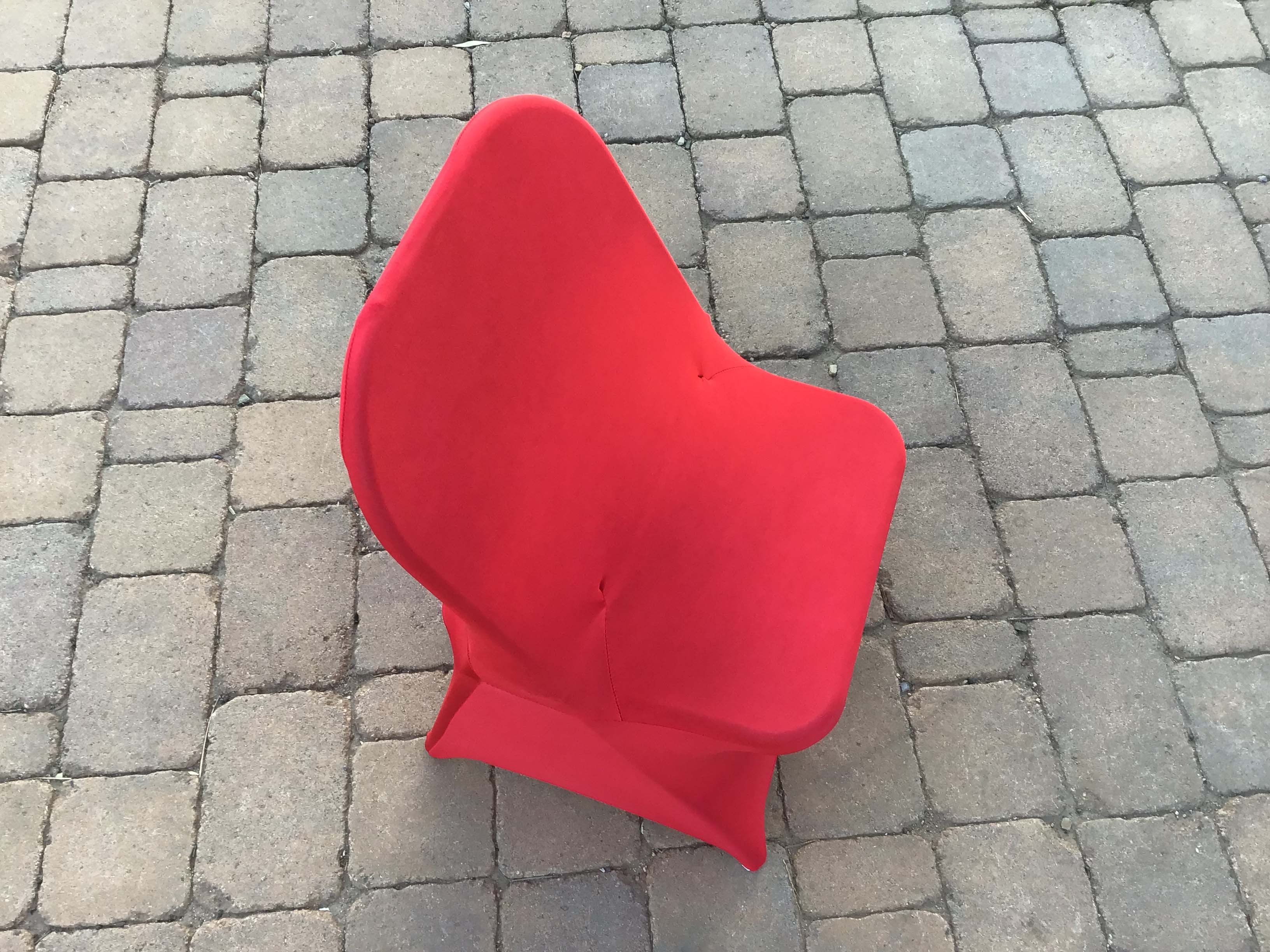 spandex stretch-fitted slip-on chair covers (red)