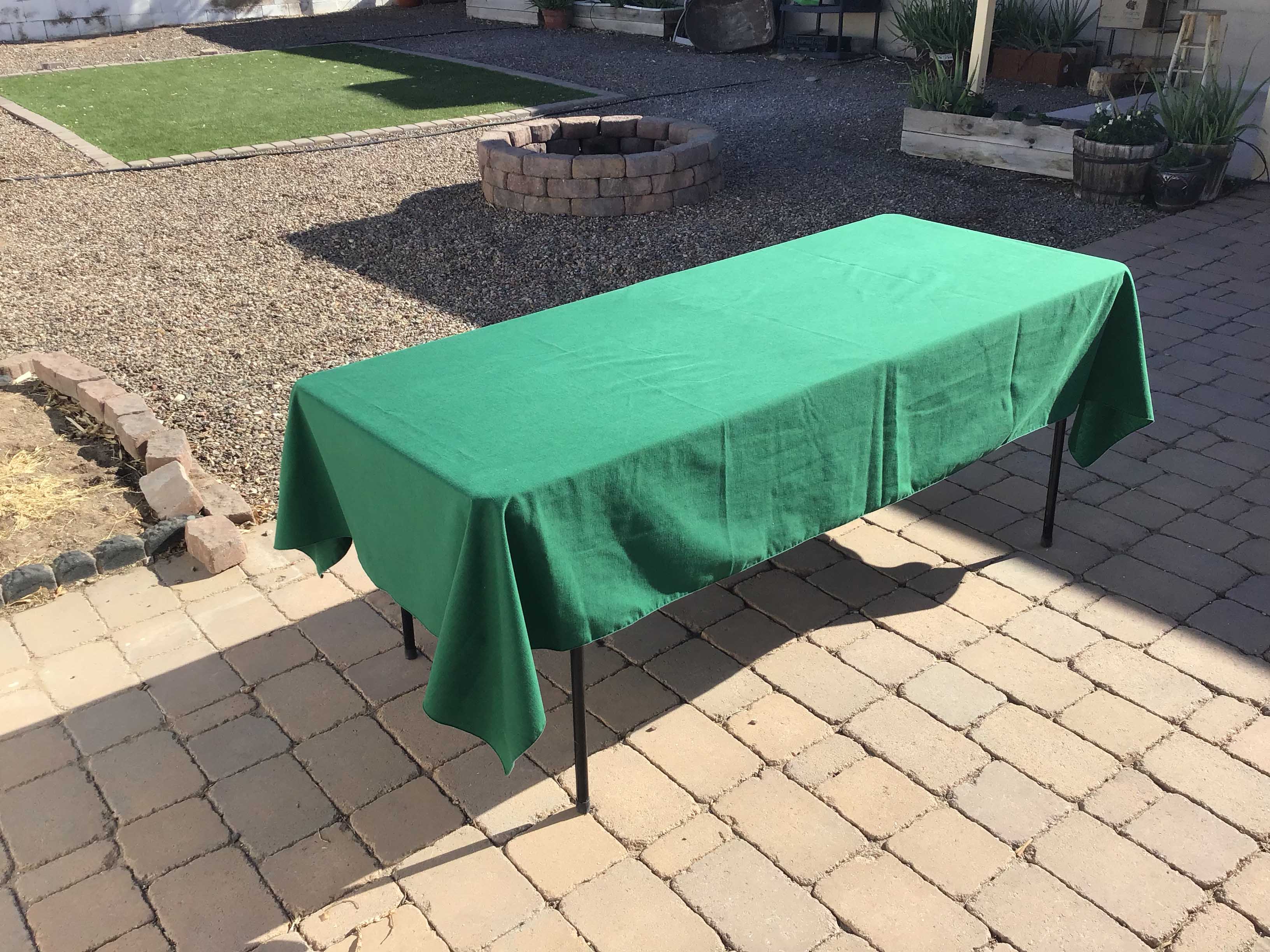 rectangle tablecloths (green, cotton) - 56 x 101