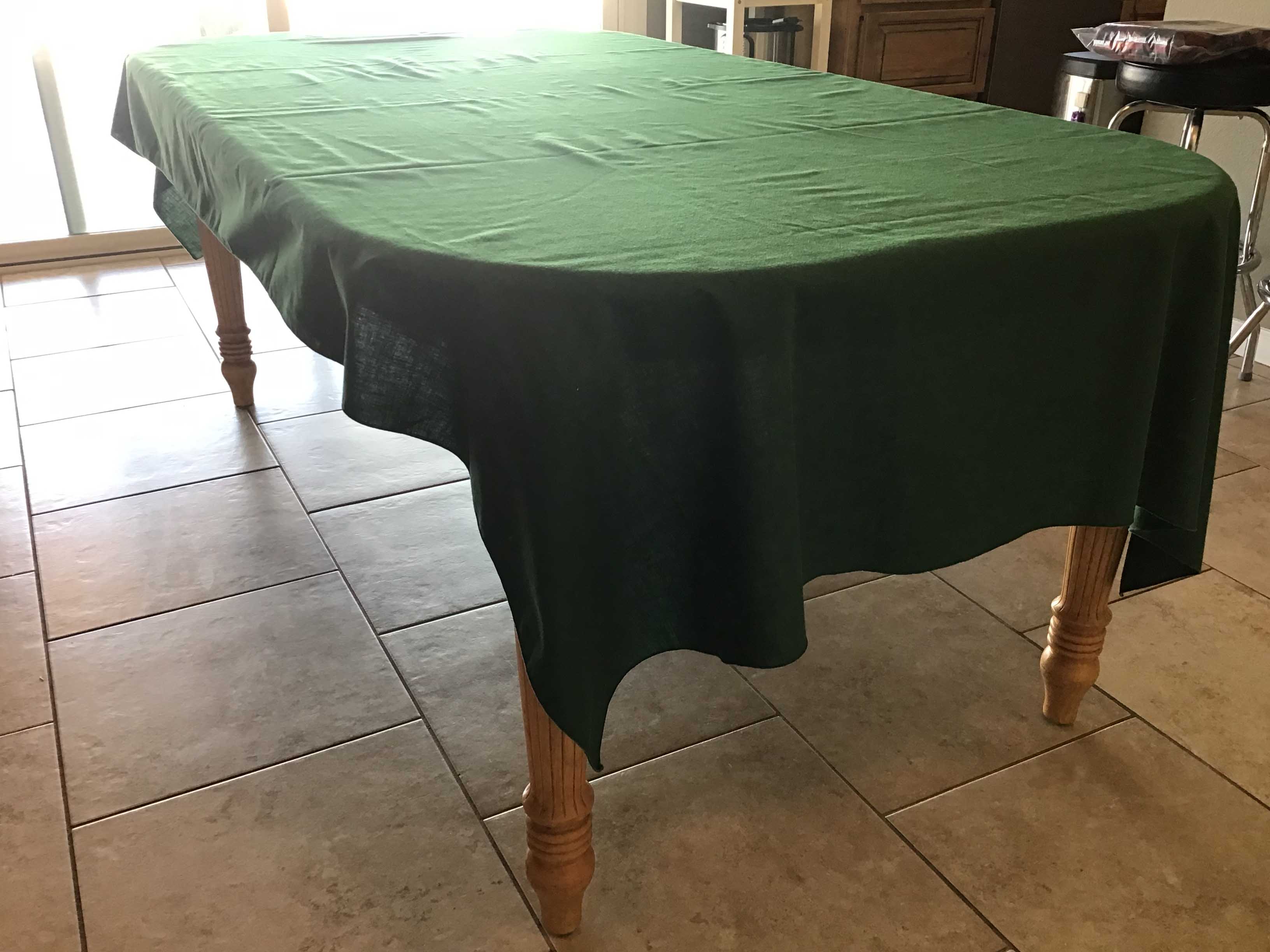 rectangle tablecloths (green, cotton) - 56 x 101