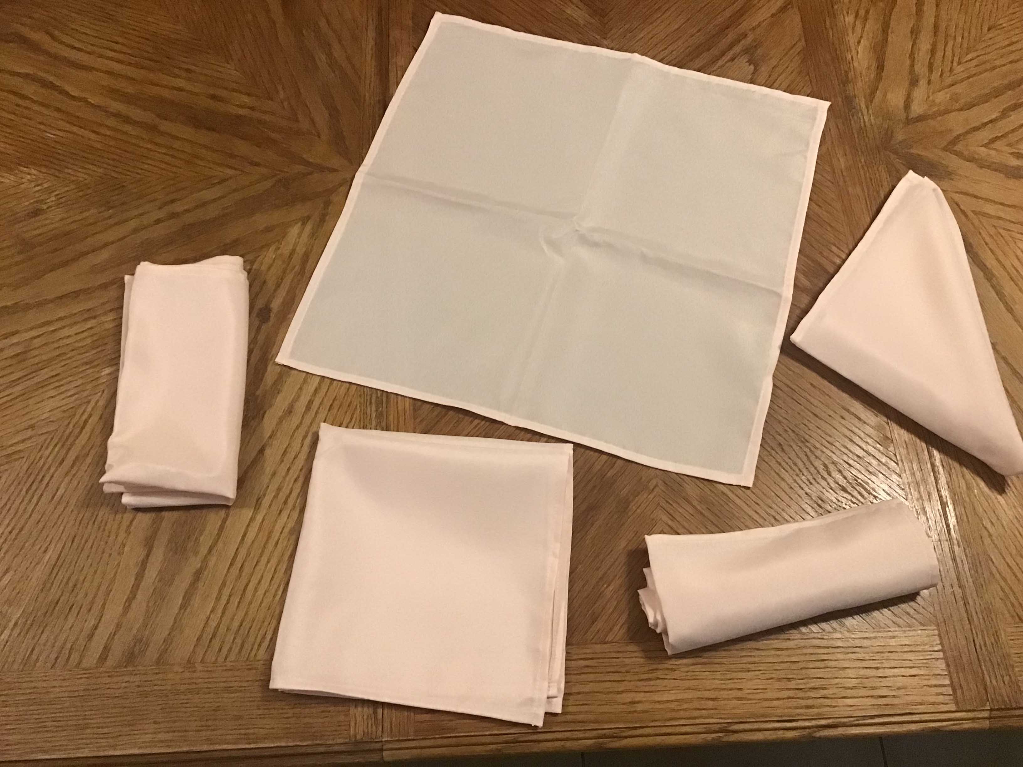 cloth dinner napkins (blush / rose gold)