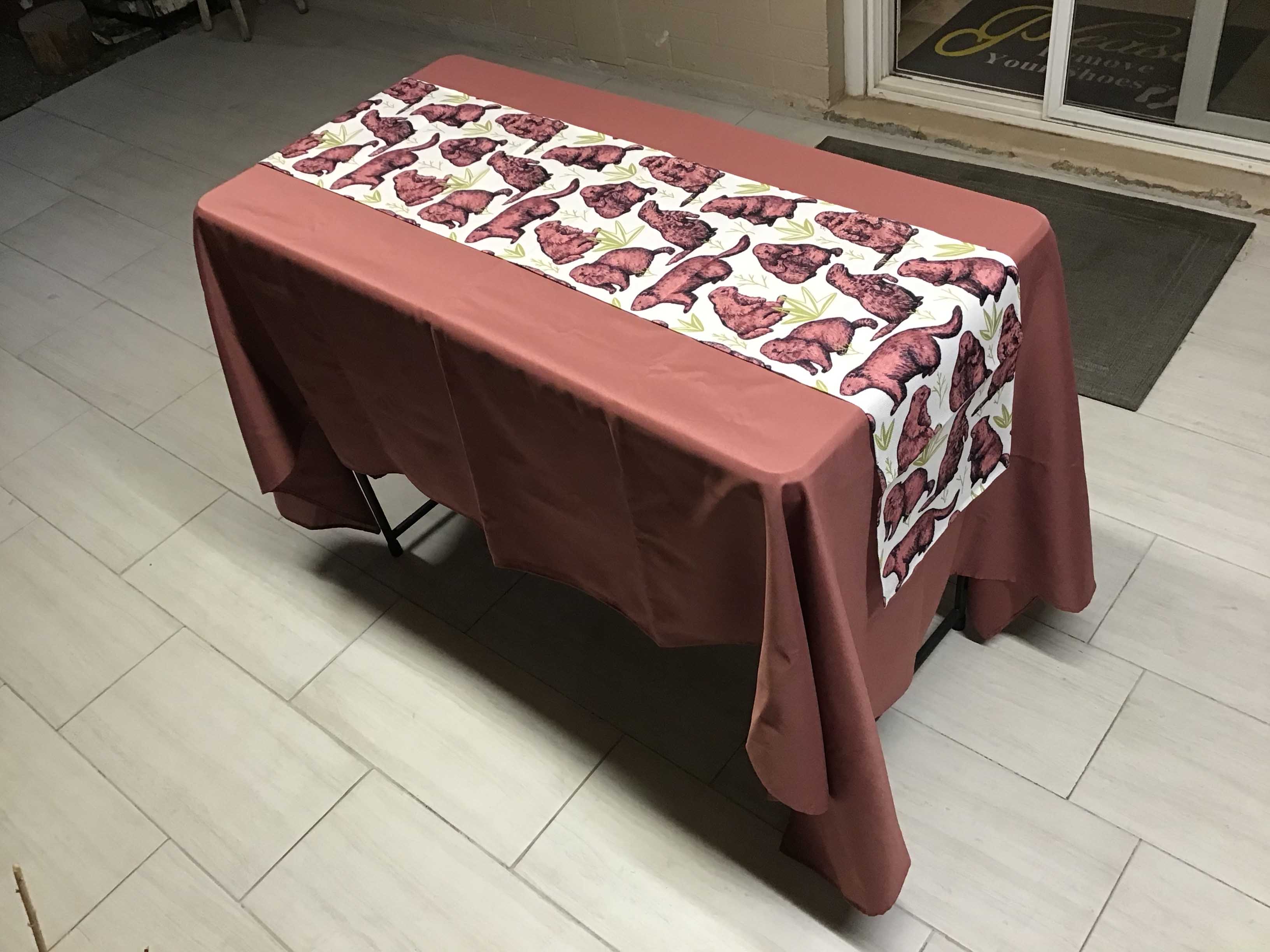 table runners (Groundhog Day groundhogs) - 13 x 72