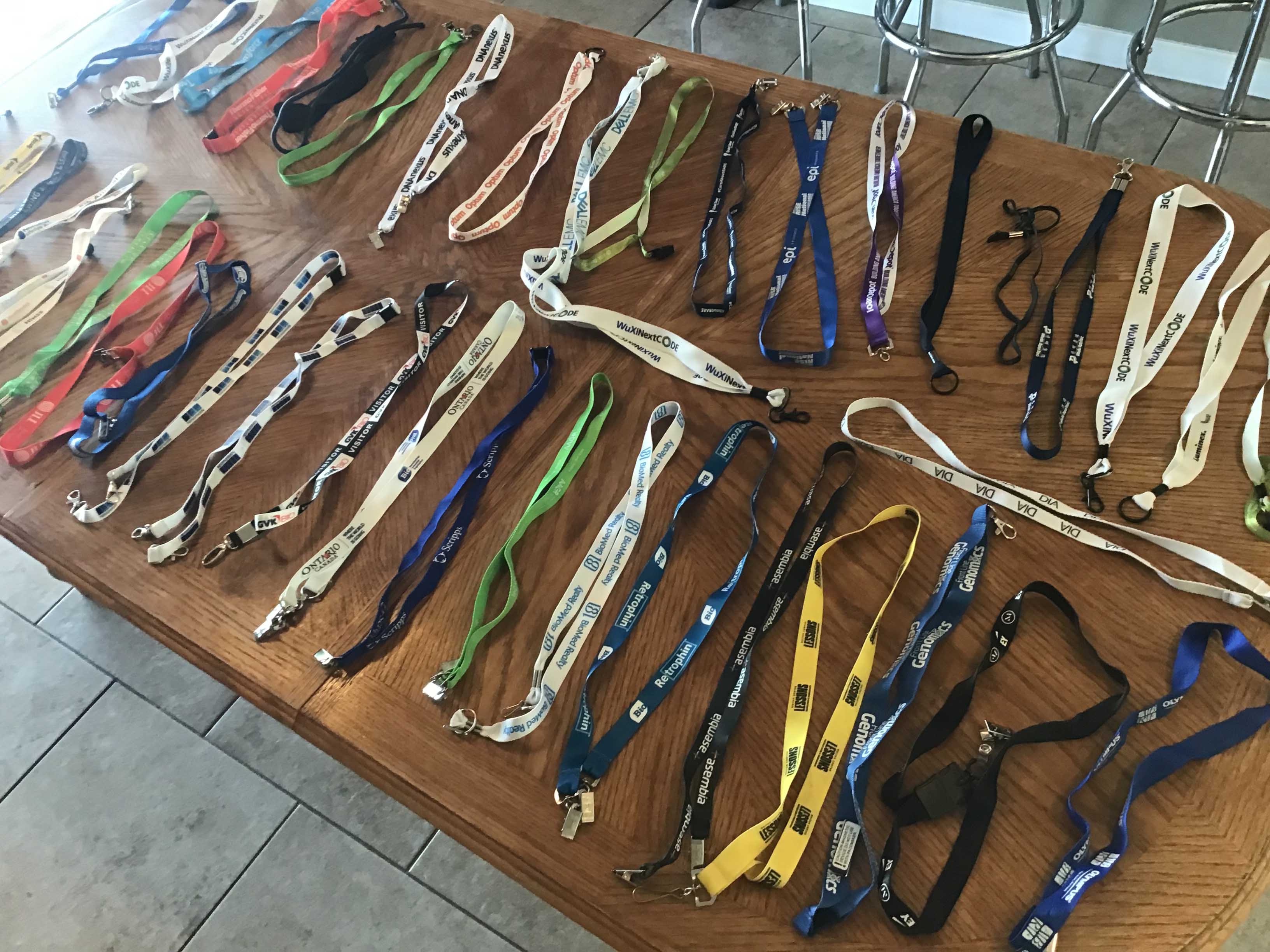 lanyards (more than 40)