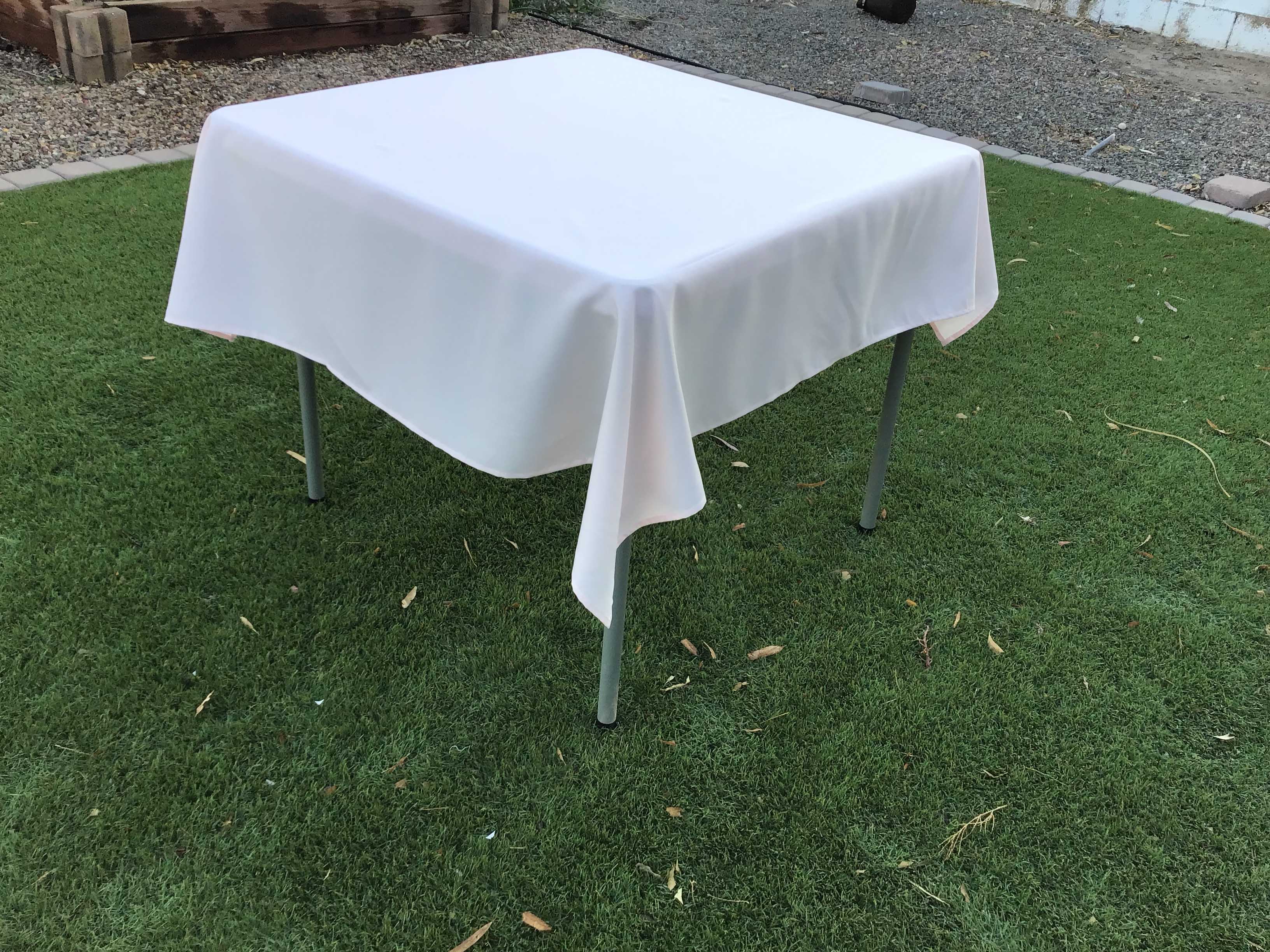 square tablecloths (blush / rose gold) - 54