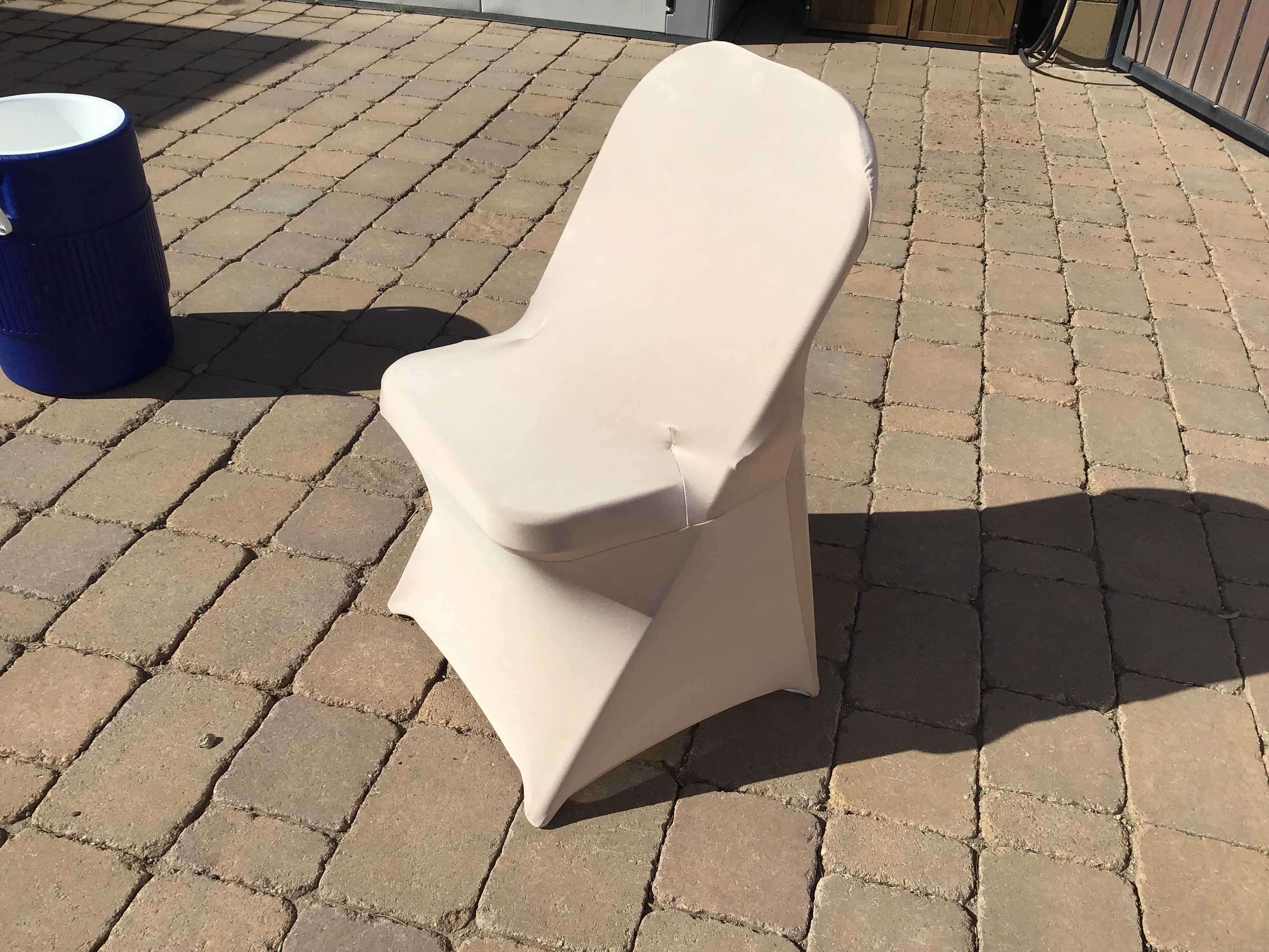 spandex stretch-fitted slip-on chair covers (nude)