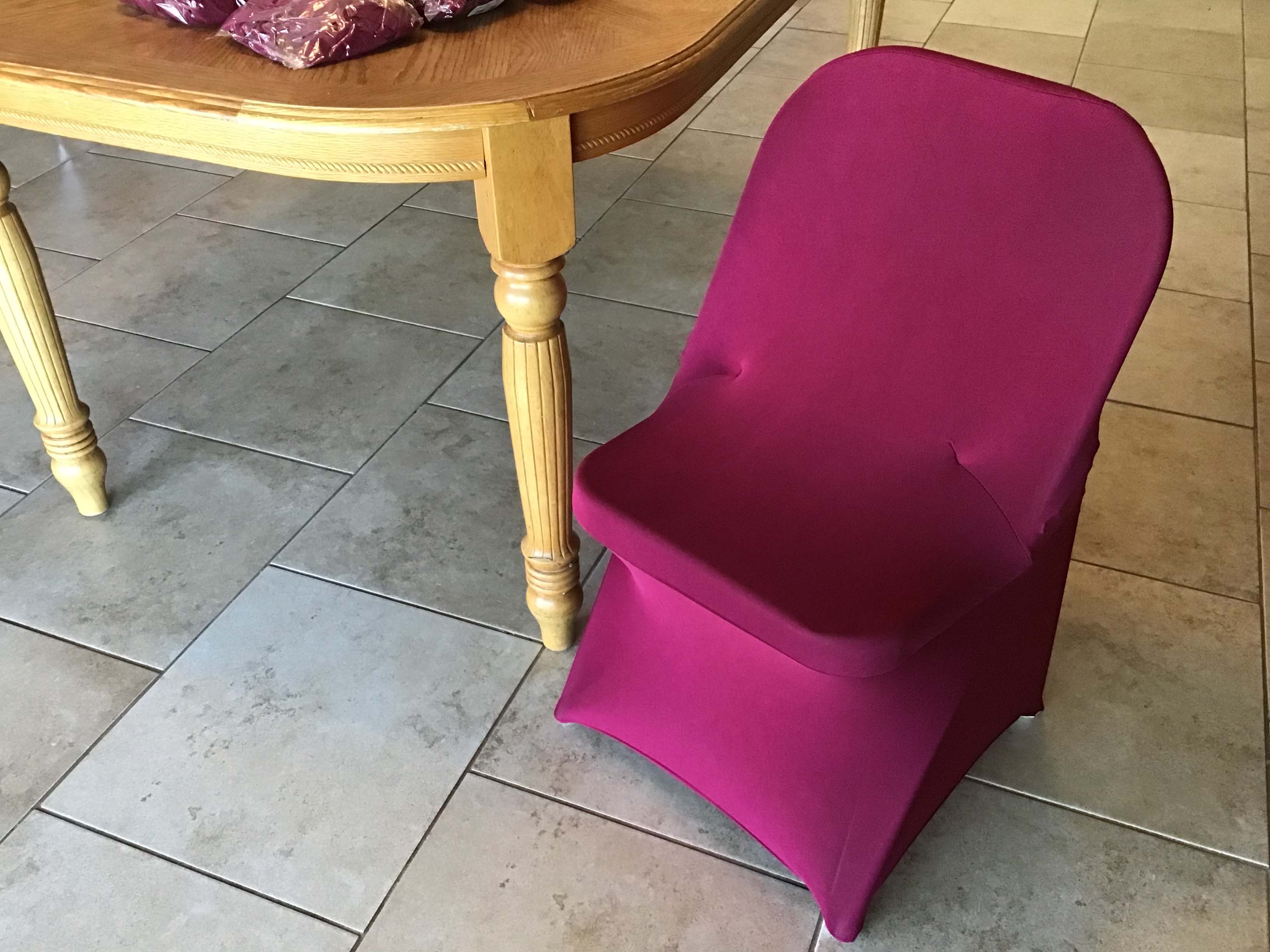 spandex stretch-fitted slip-on chair covers (burgundy)