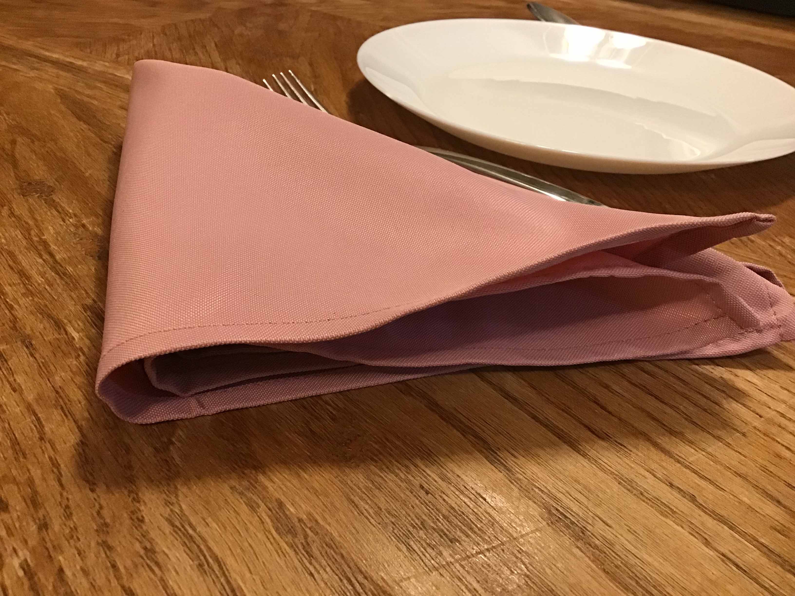 cloth dinner napkins (dusty rose) - 17 x 17