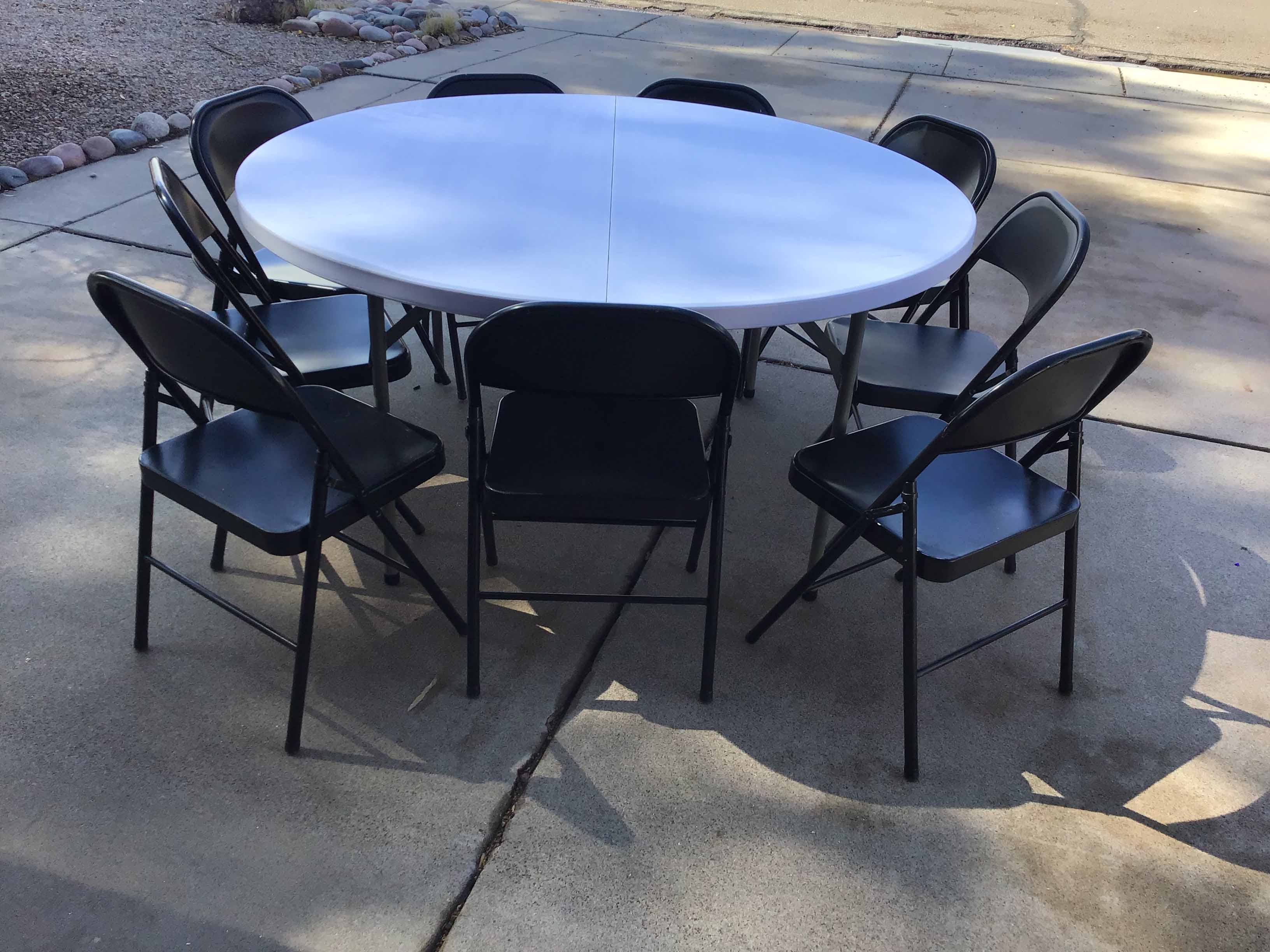 folding chairs (steel, black)
