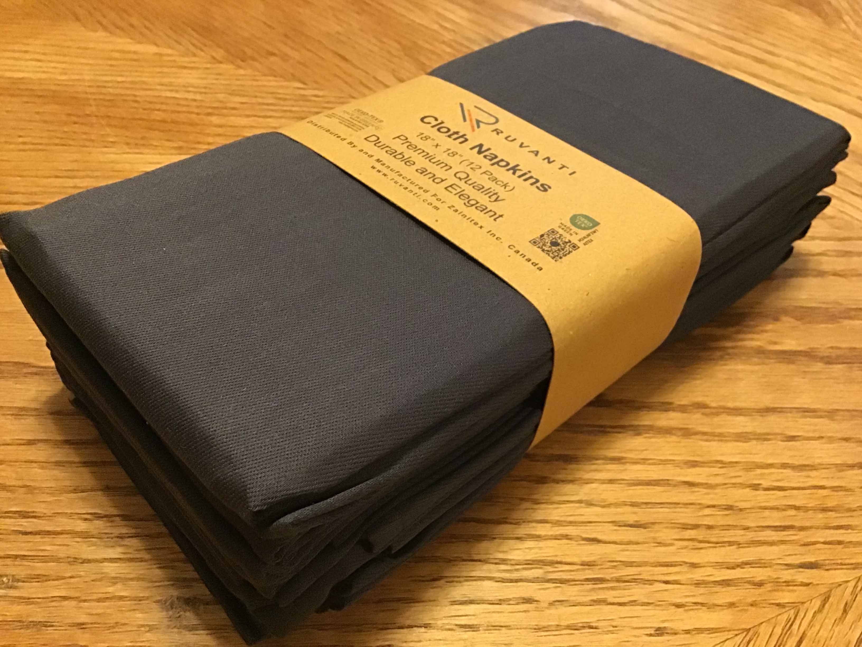 cloth dinner napkins (dark grey) - 18 x 18
