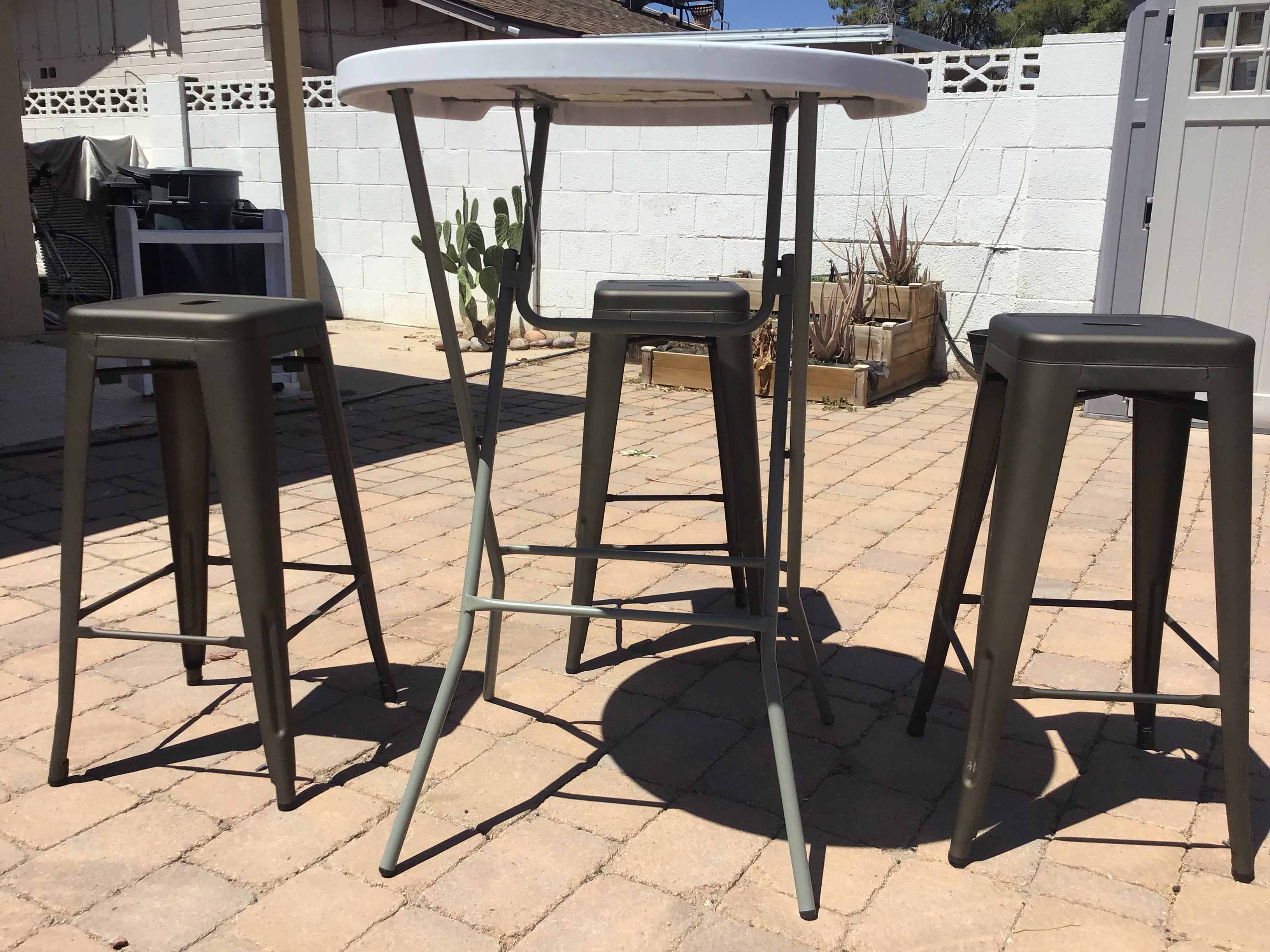 bar stools (black, metal) - 30 high