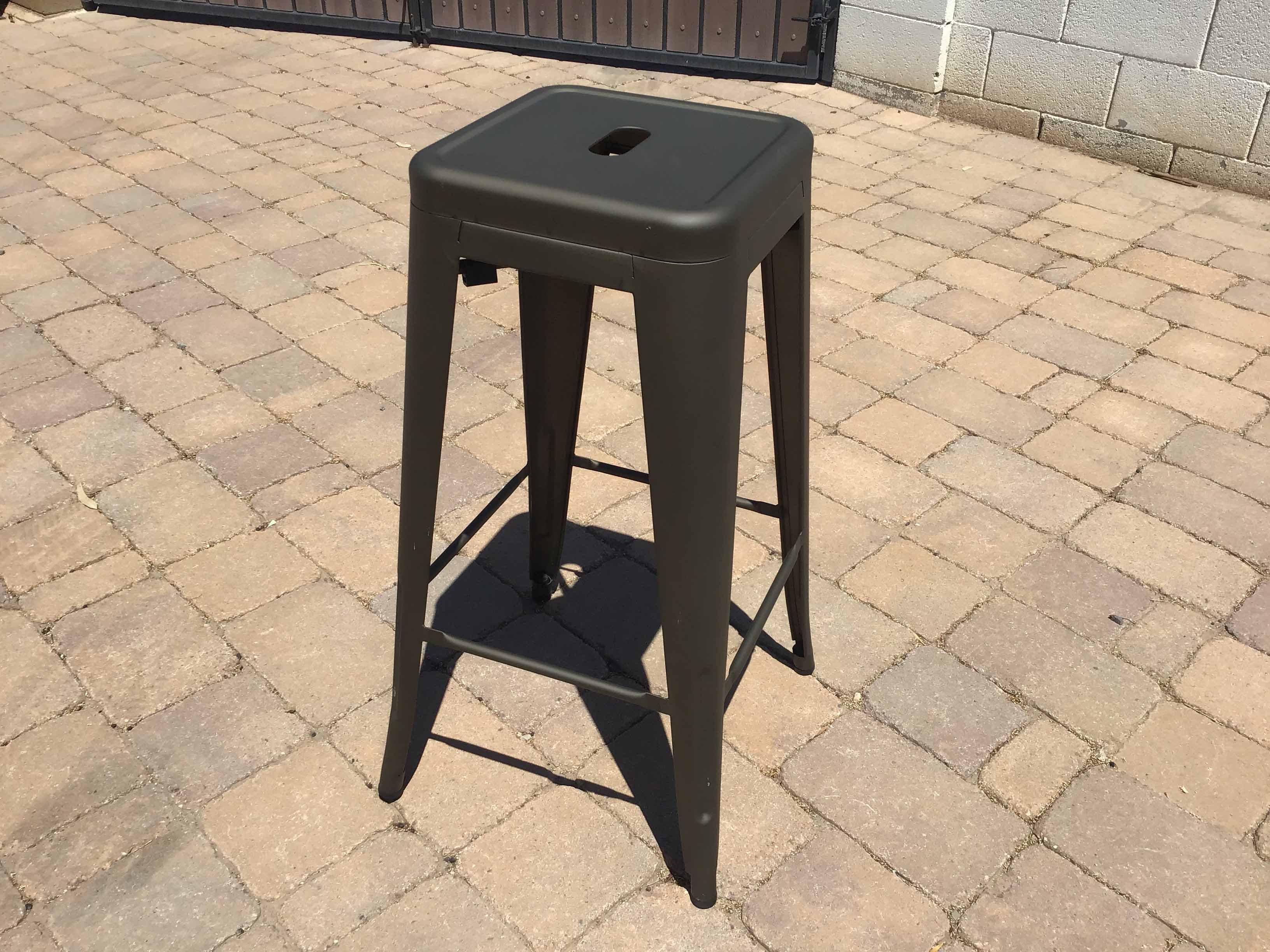 bar stools (black, metal) - 30 high