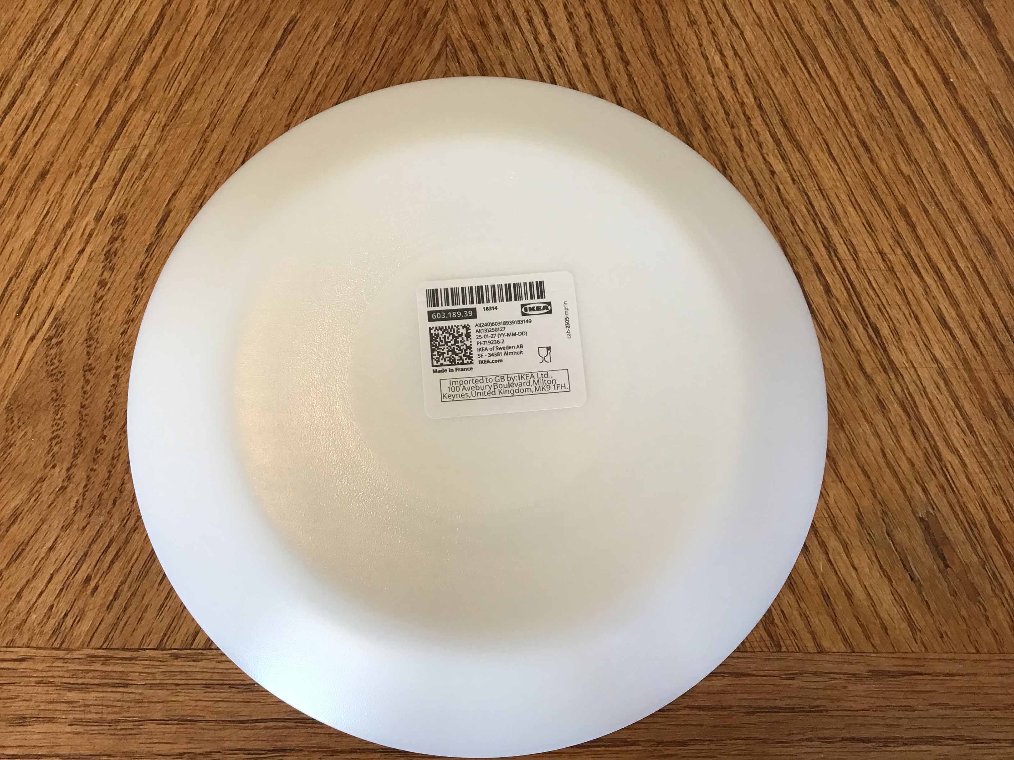 glass salad plates (white, Otfast) - 7 1/2”