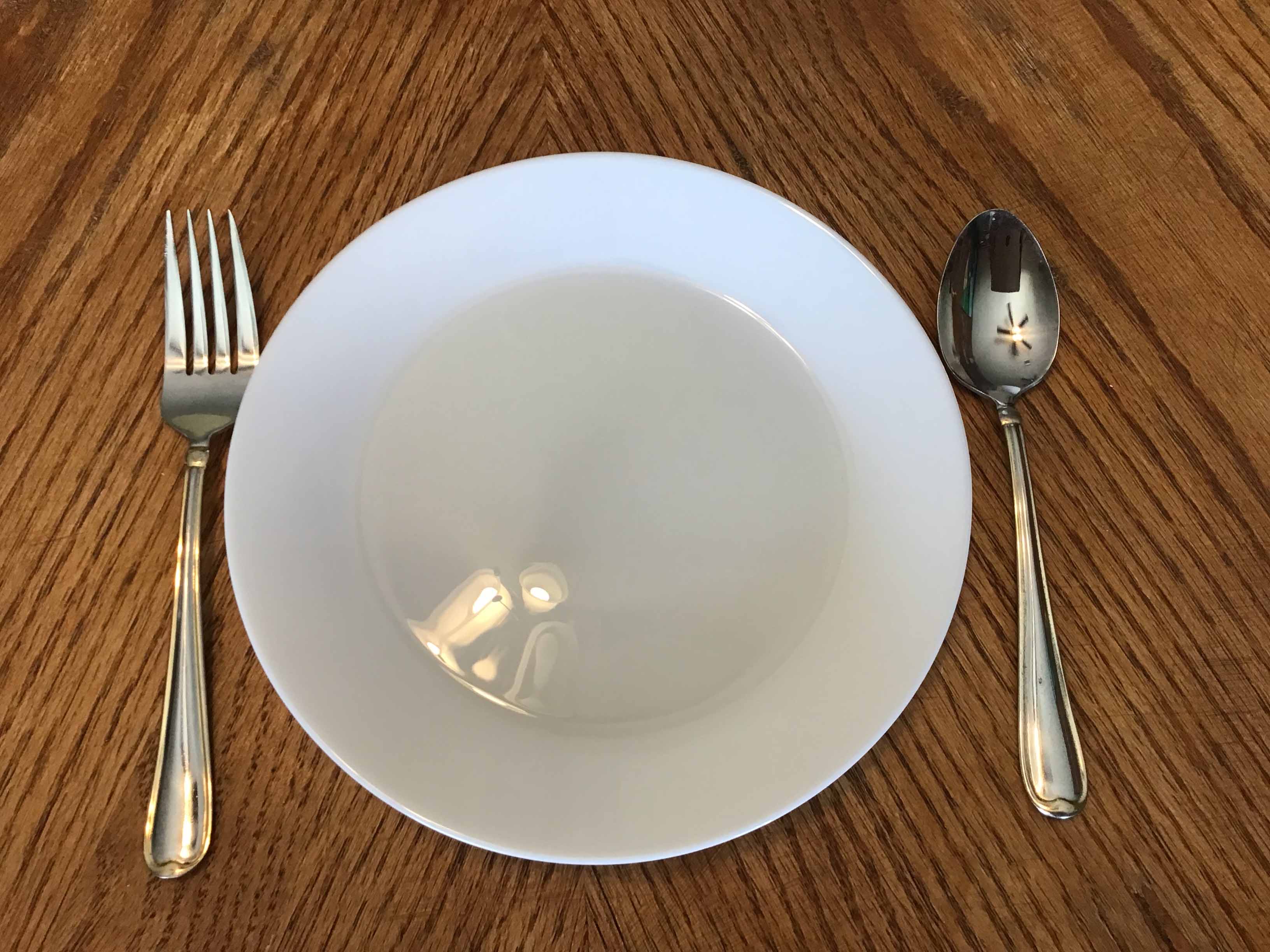 glass salad plates (white, Otfast) - 7 1/2”