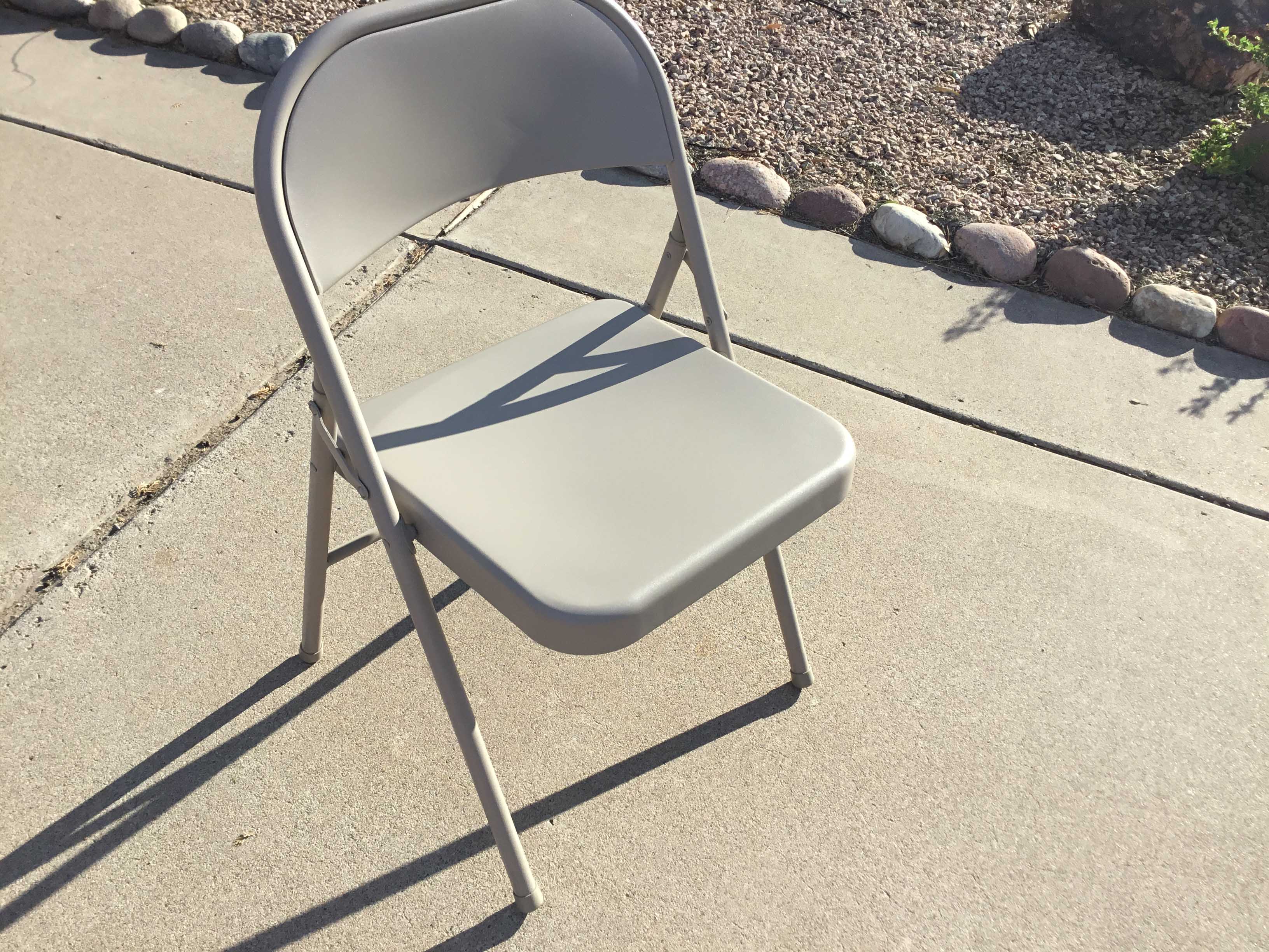 folding chairs (steel, tan)