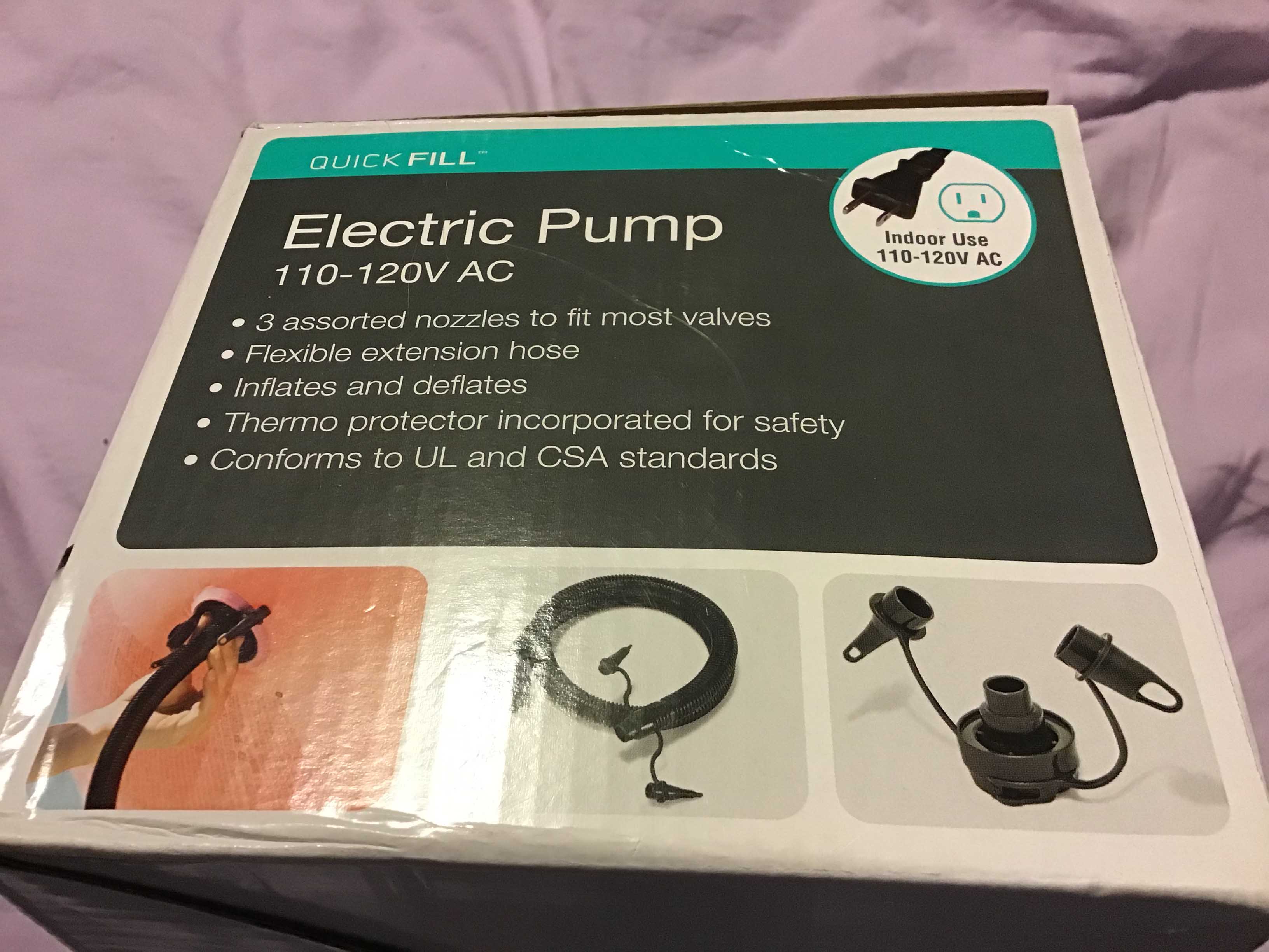 electric pump (quick fill; Intex)
