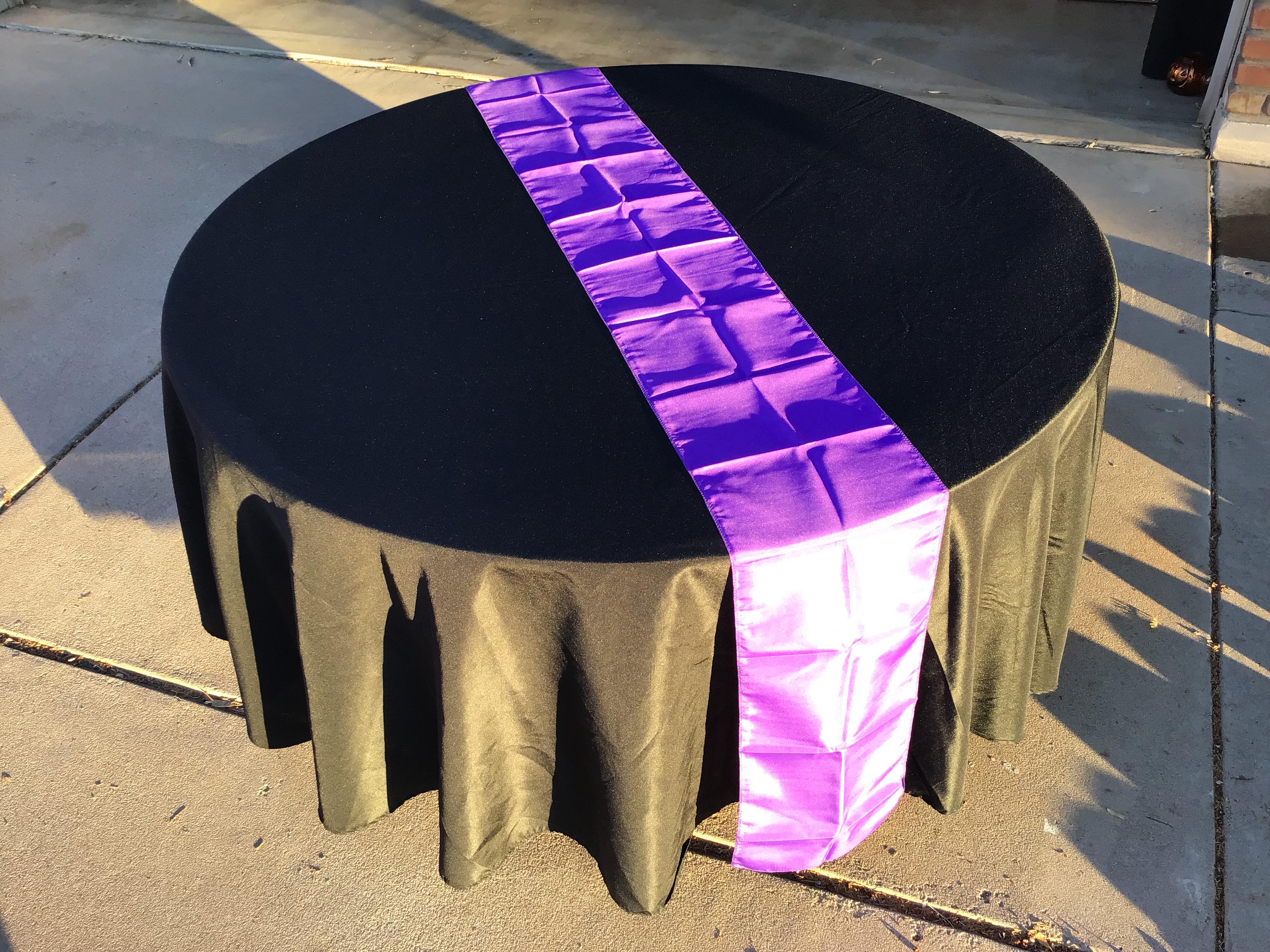 table runner (polyester, purple) - 12 x 108