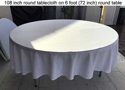 6 foot round tables