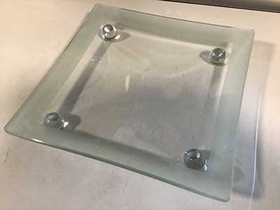 glass serving platter / glass tray