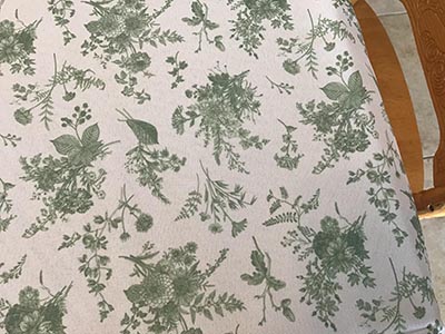 rectangle tablecloths (dusty sage green floral print) - 60 x 102