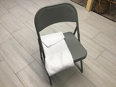 slip-on folding chair covers (polyester, white)