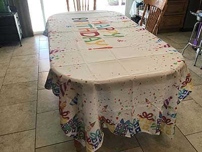 rectangle tablecloths (birthday) - 60 x 120