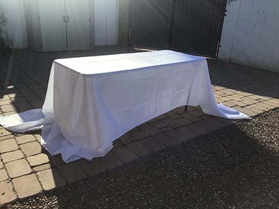 rectangle tablecloths (white) - 90 x 156