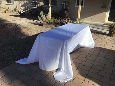 rectangle tablecloths (white) - 90 x 132